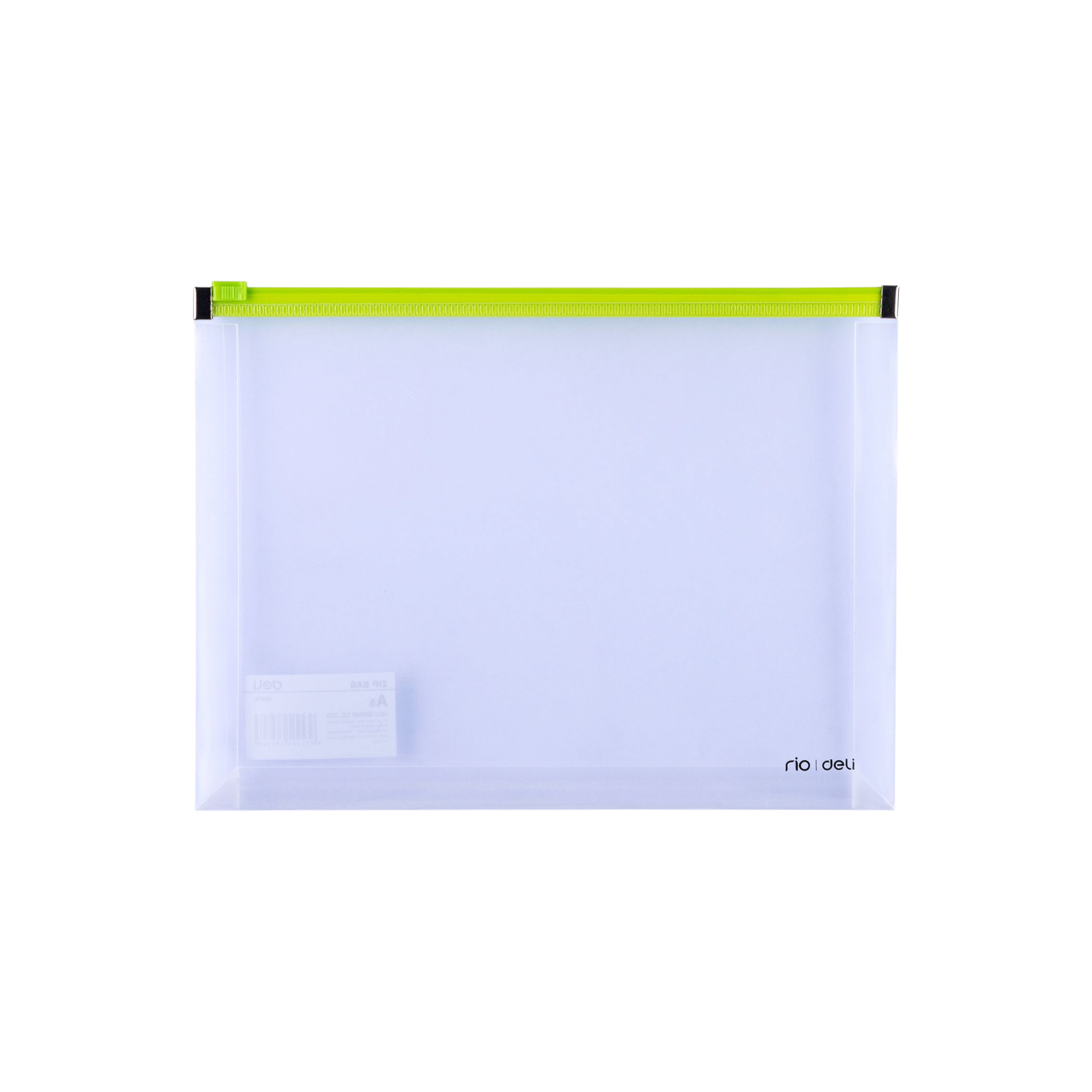 Deli PVC A5 Zip Bag with Expandable Gusset