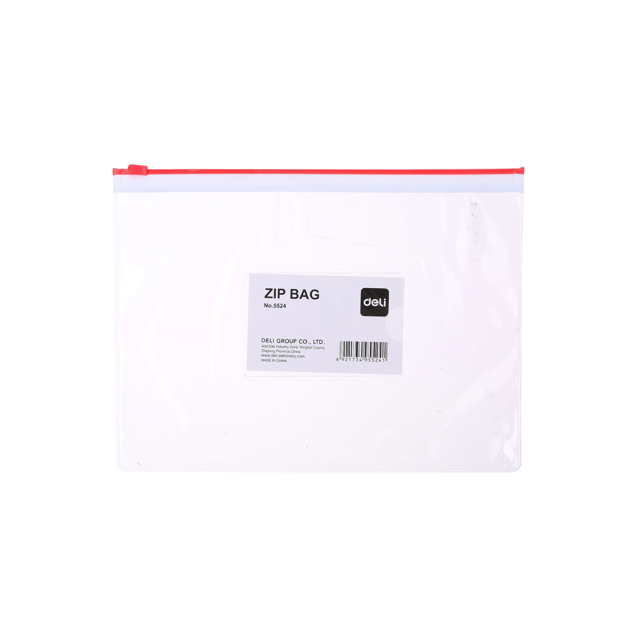 Deli PVC A5 Zip Bag with Expandable Gusset