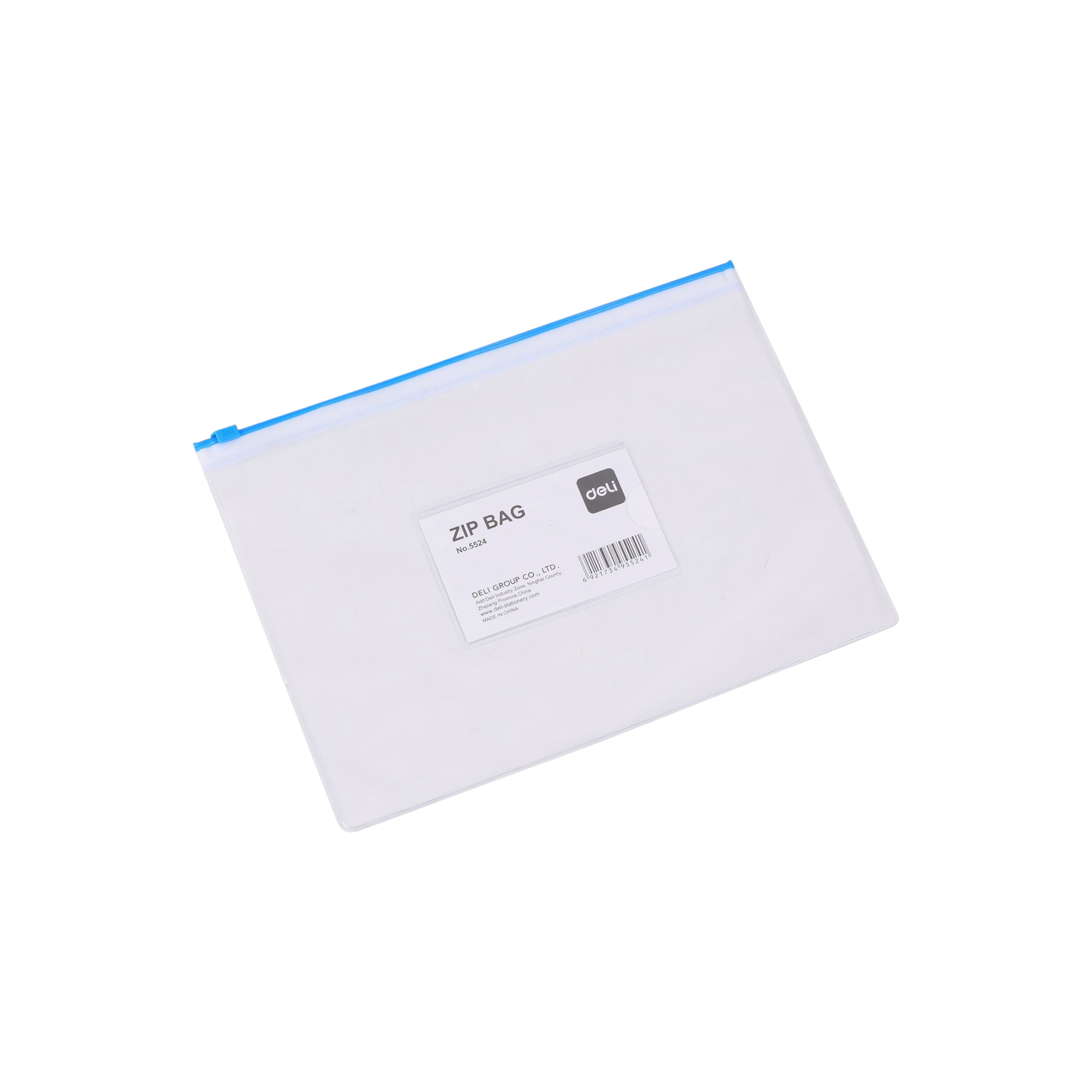 Deli PVC A5 Zip Bag with Expandable Gusset