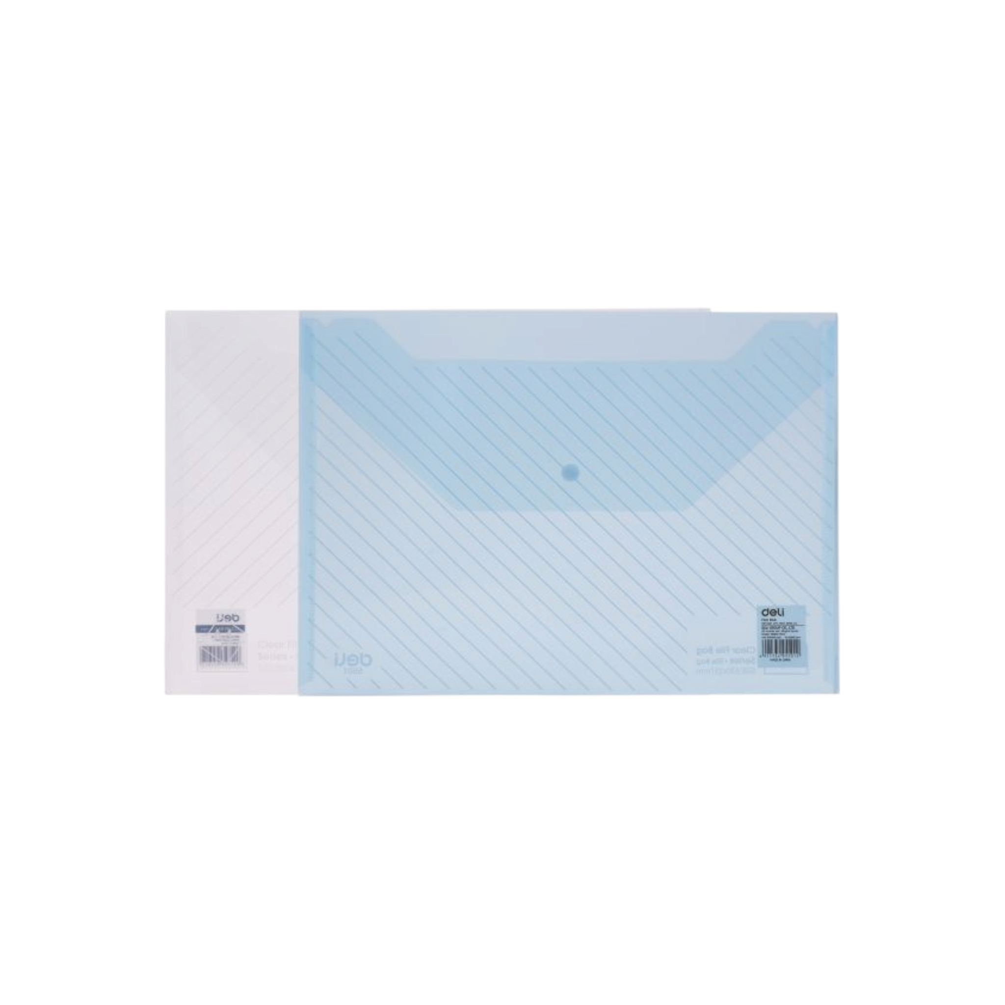 Deli A4 Carry Folder with Press Stud Transparent 180micron