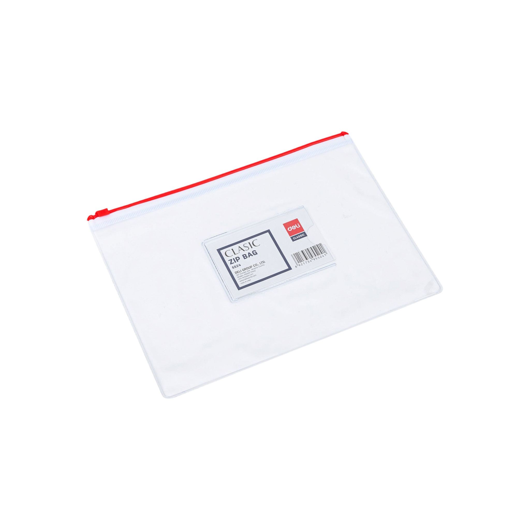 Deli PVC A5 Zip Bag with Plastic Zip Multicolor