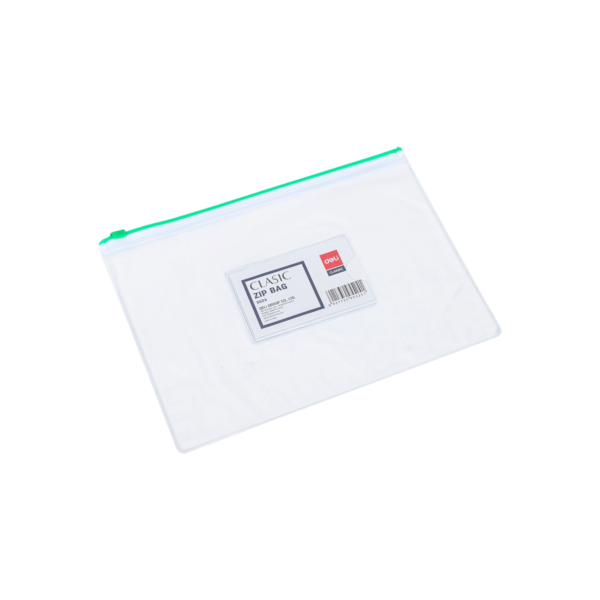 Deli PVC A5 Zip Bag with Plastic Zip Multicolor