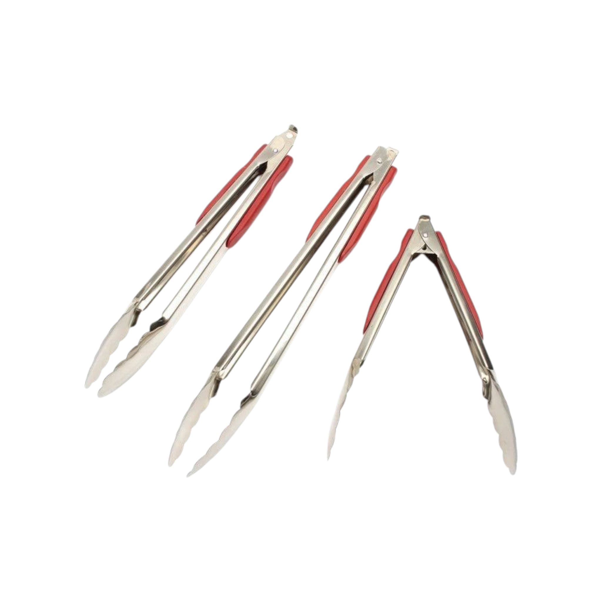 BBQ Braai Tong Stainless Steel with Plastic Grip Handle 36.4cm