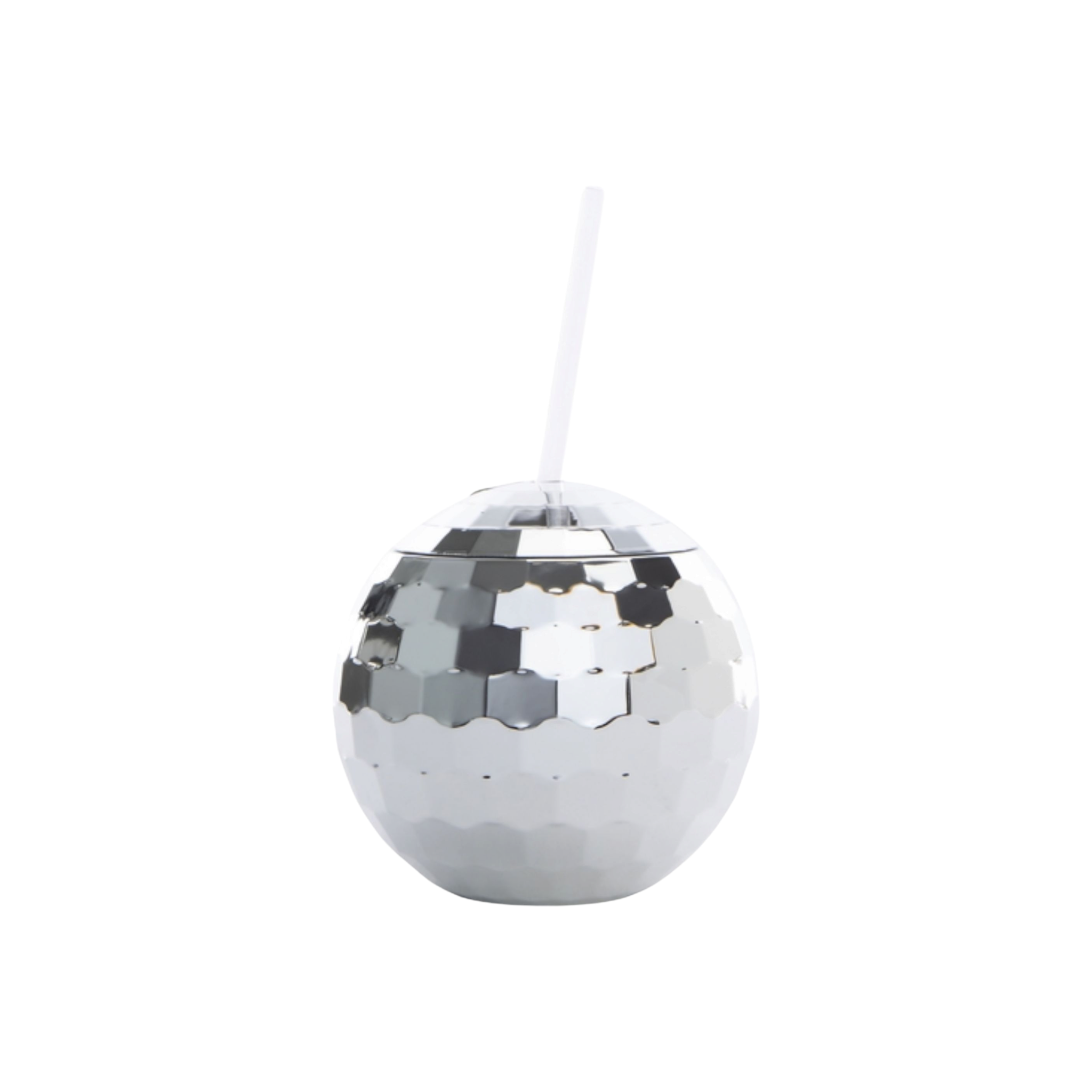 Disco Ball Smoothie Tumbler 550ml with Straw