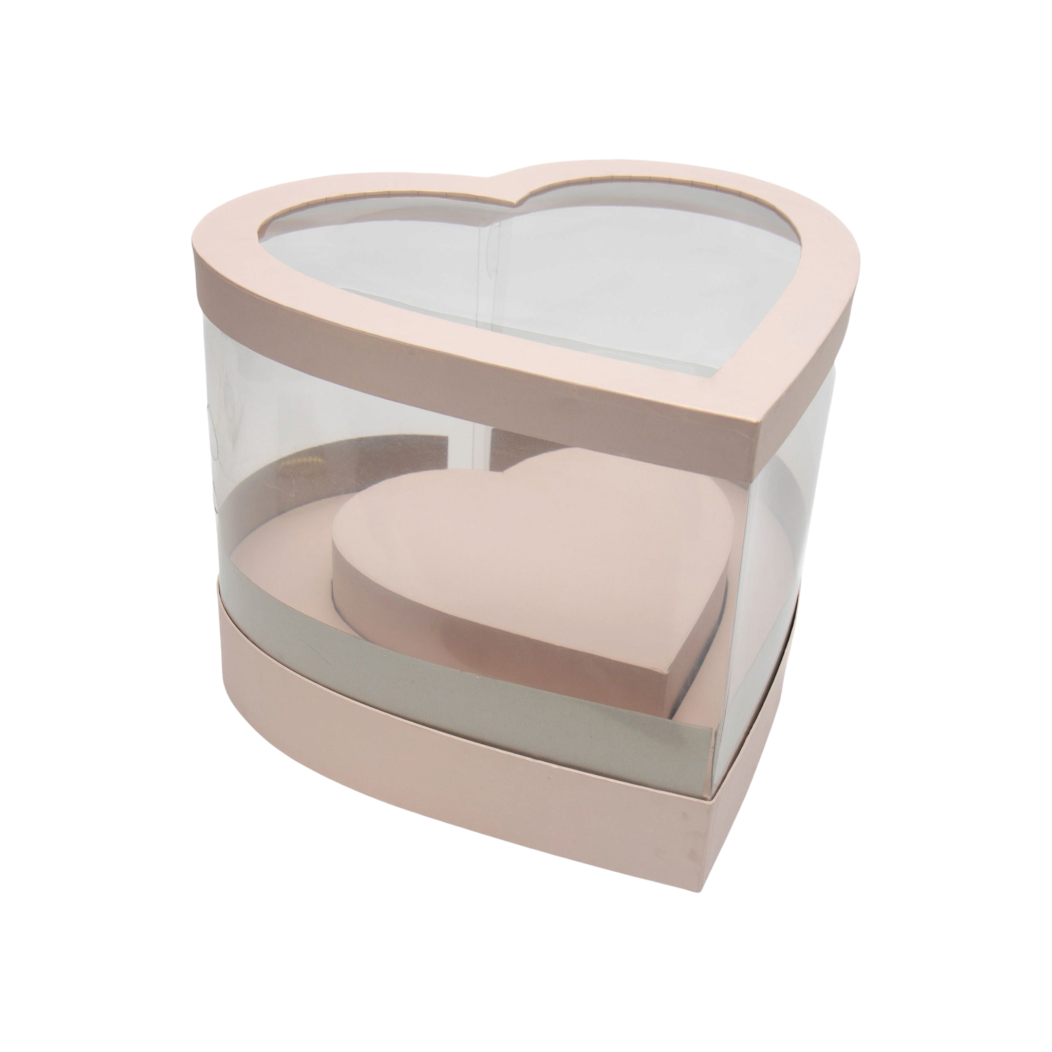 PVC Heart Gift Box 48x36cm Transparent