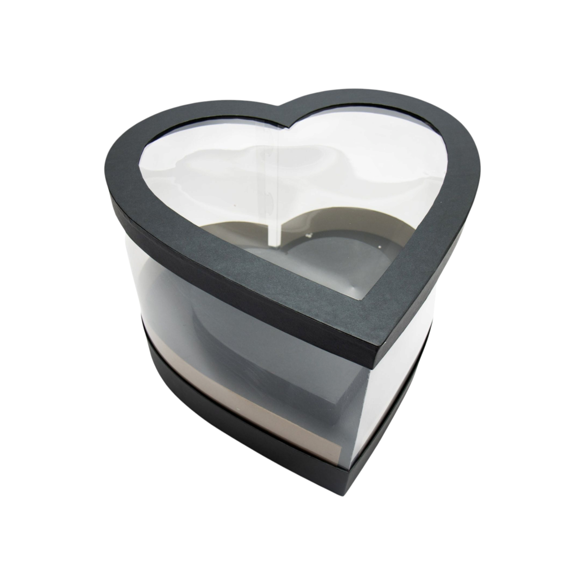 PVC Heart Gift Box 48x36cm Transparent