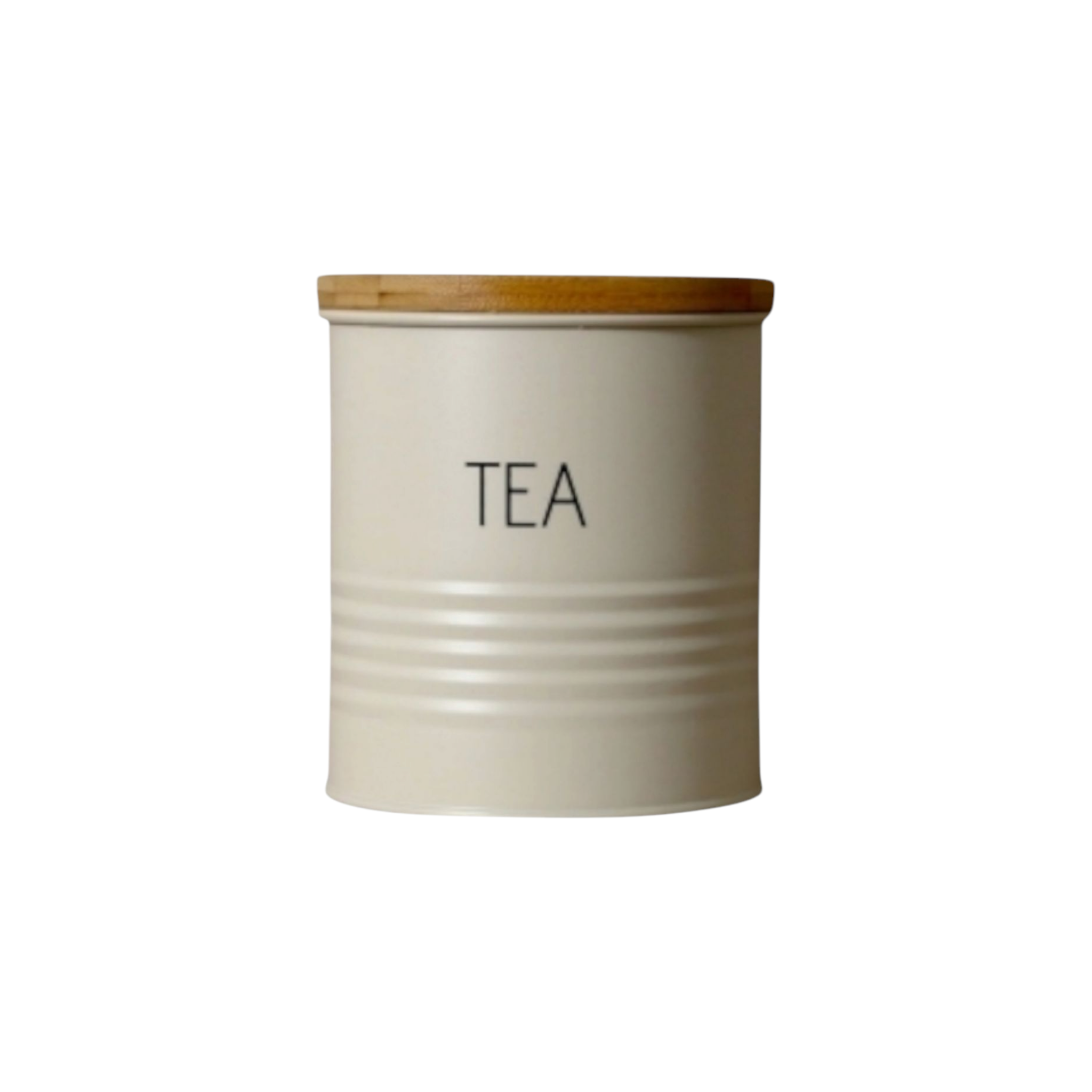 Aqua Tea Tin Canister Cream with Bamboo Lid 29900
