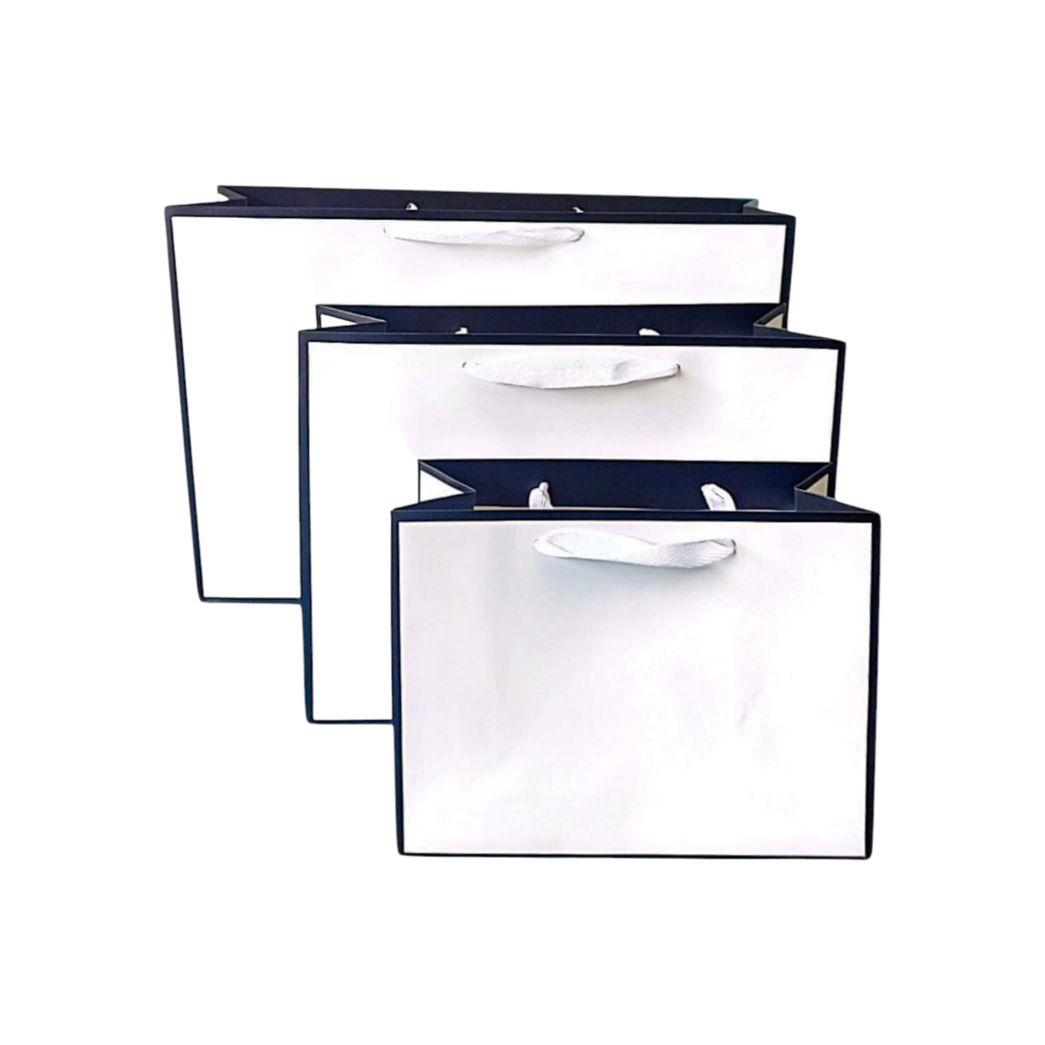 Gift Boutique Shopping Paper Bag With Black Border lines