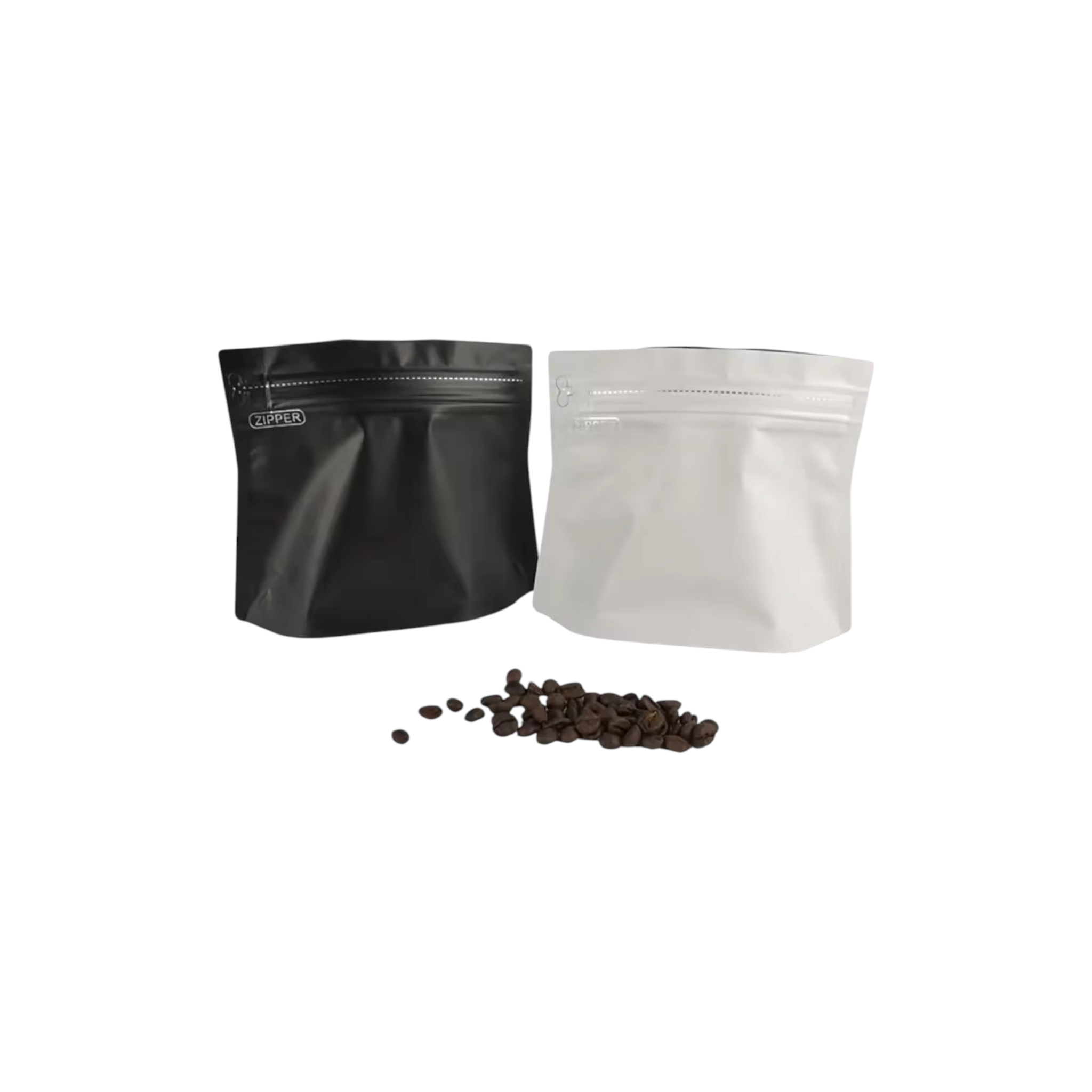Aluminium Metalized Stand-up Damond Coffee Bean Pouch Bag - Vacuum Seal Pull-tab with Air Valve Resealable 10Pack
