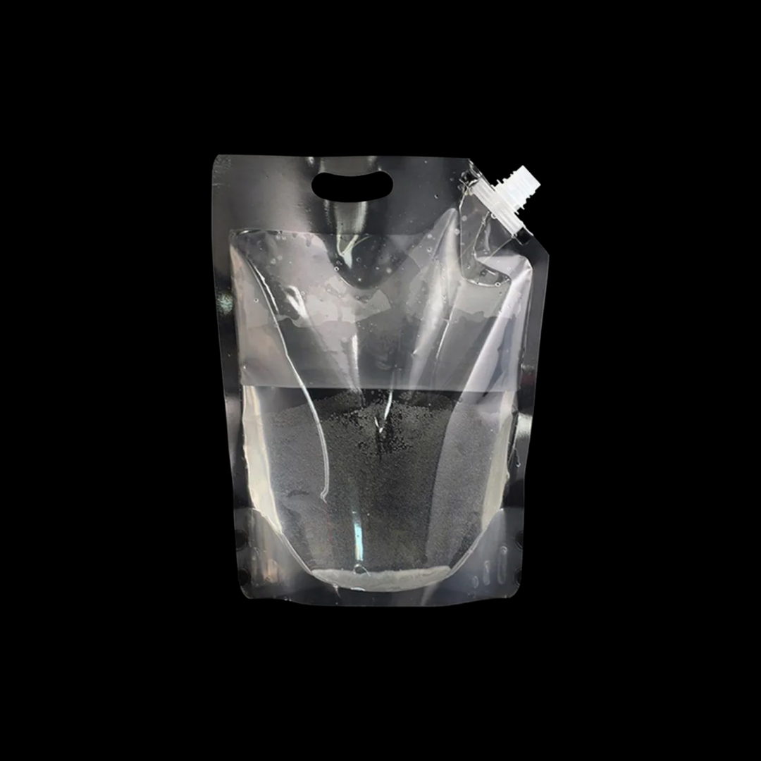 Stand-Up Beverage Carry Pouch Bag Clear with Side Spout