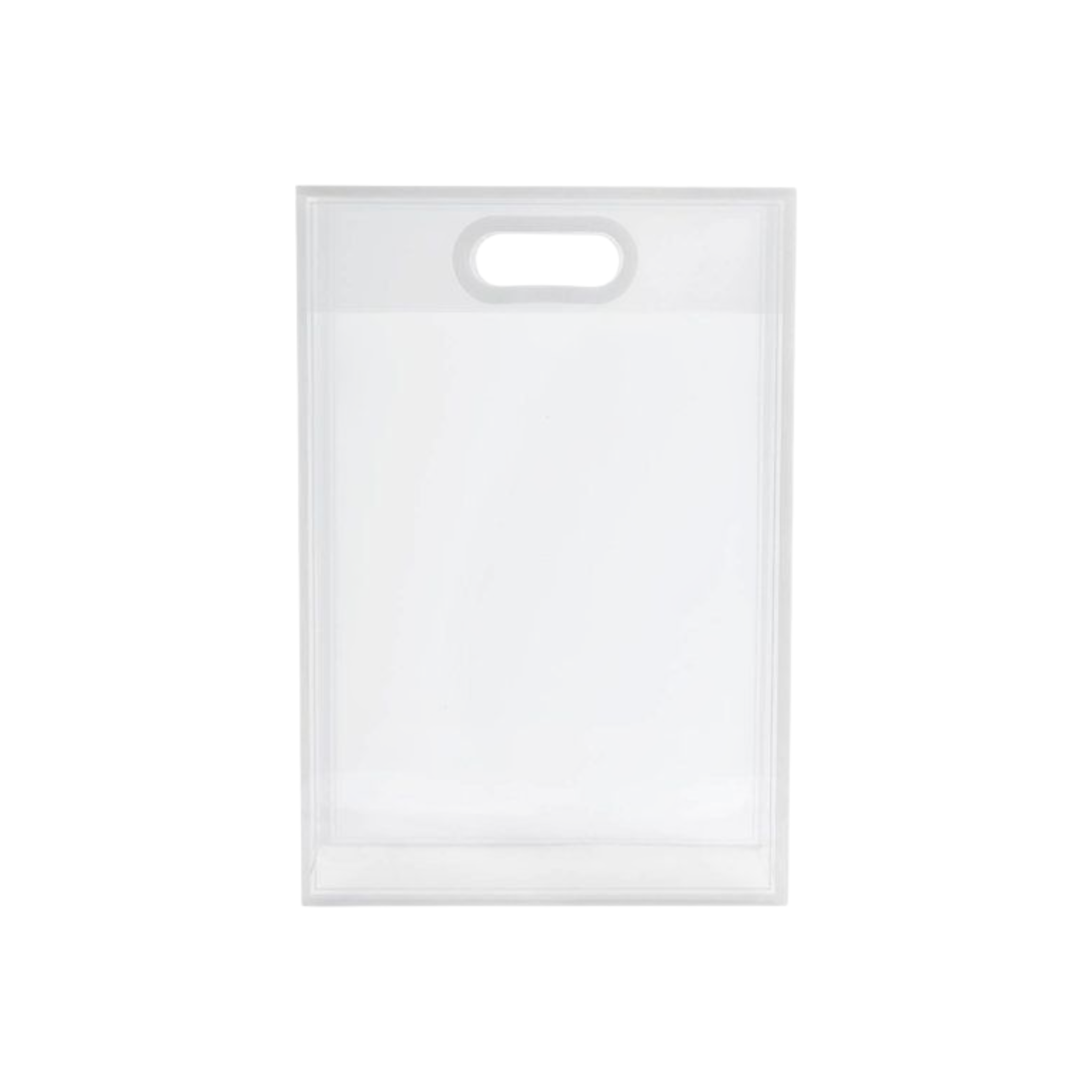 PVC Boutique Gift Shopping Bags with Color Border & Die Cut Handle 35x24x10cm