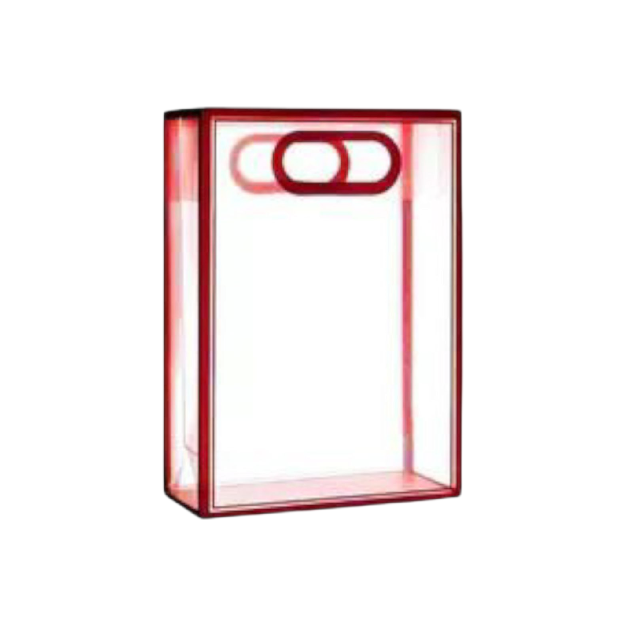 PVC Boutique Gift Shopping Bags with Color Border & Die Cut Handle 35x24x10cm