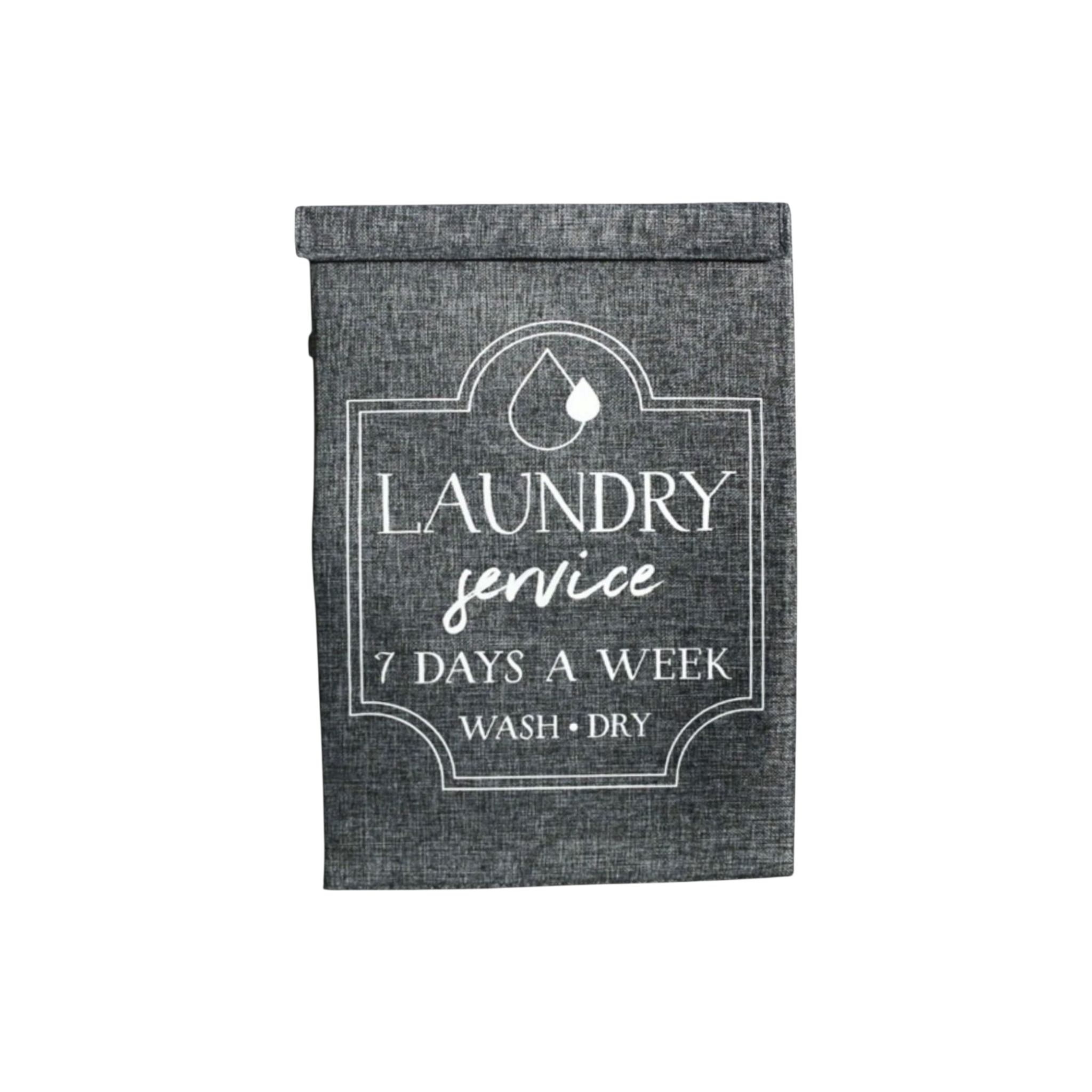 Woven Laundry Bin Basket Grey 40x30x60cm Scripted