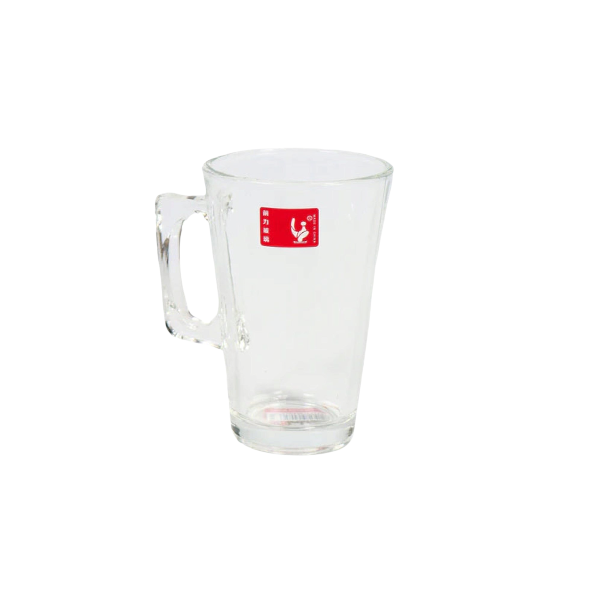 Glass Latte Coffee Mug 220ml V-Shaped 7x11cm 6pack