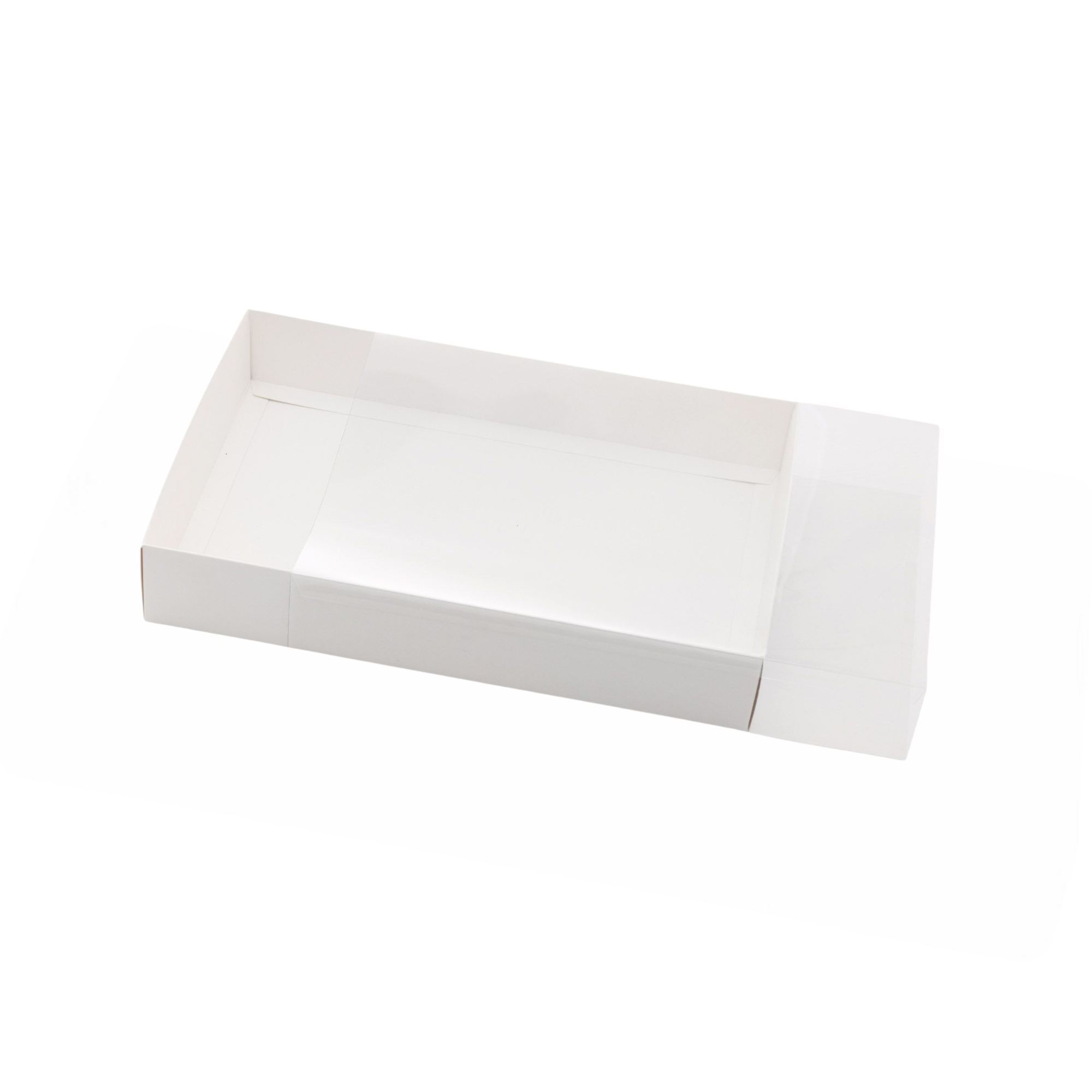 Gift Biscuit Paper Box with PVC Slide Cover Lid 30x20x5cm