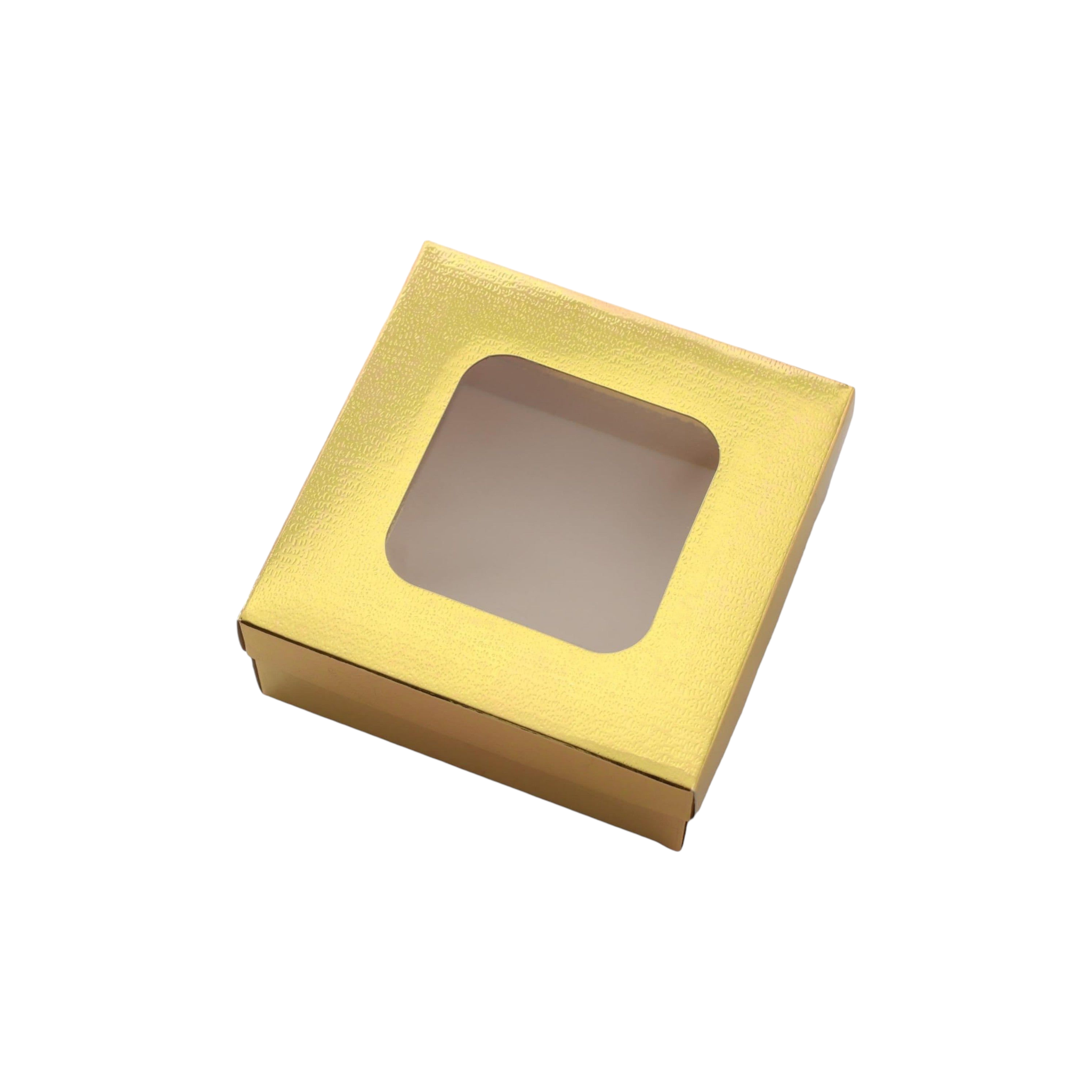 Gift Biscuit Paper Box Gold 12x12x4.5cm