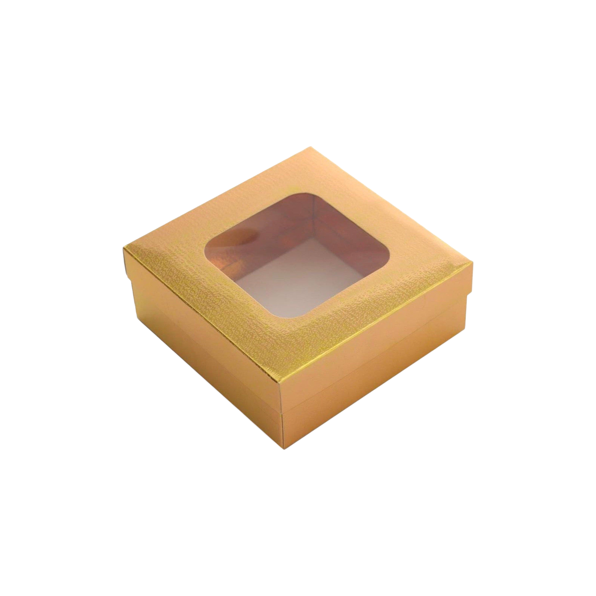 Gift Biscuit Paper Box Gold 12x12x4.5cm