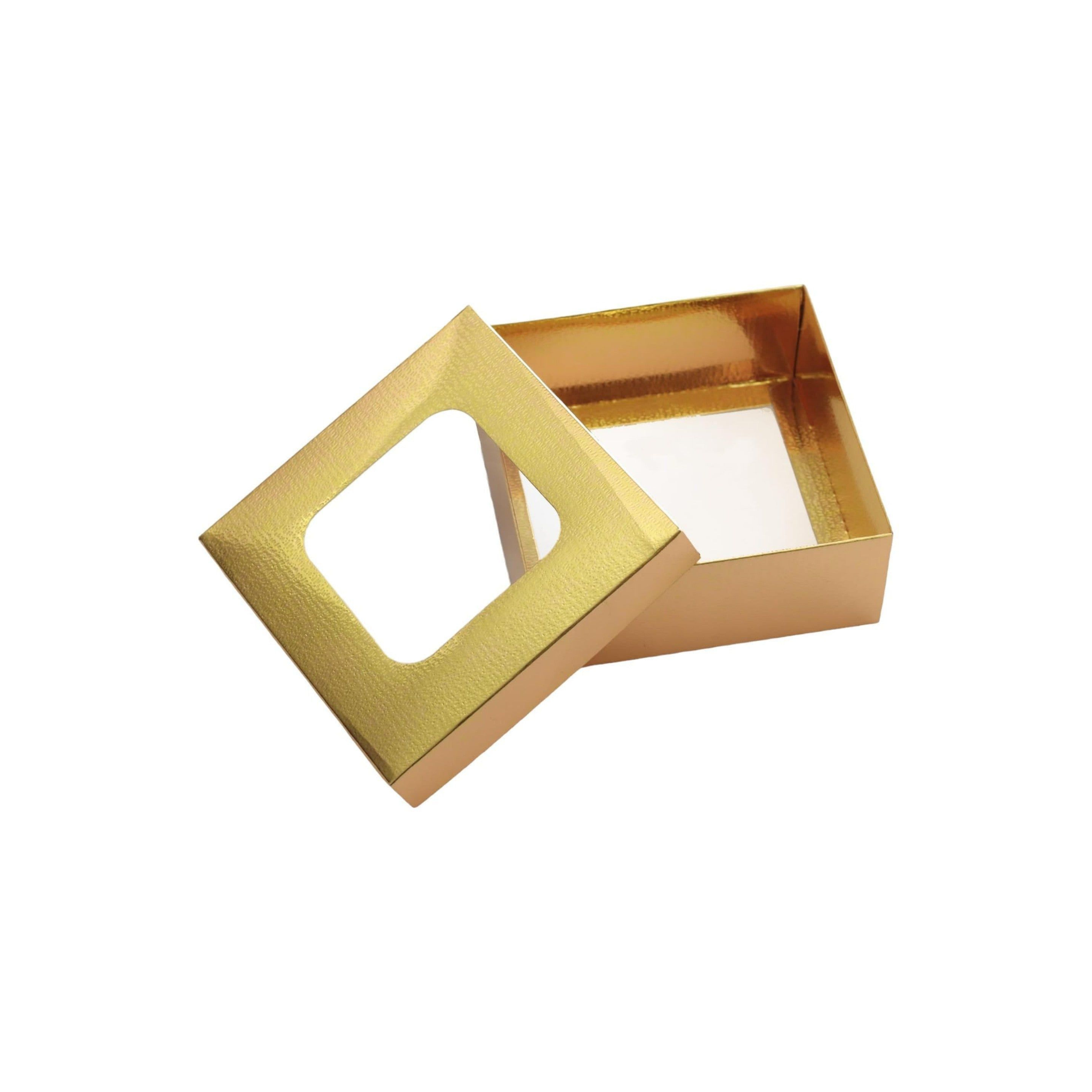 Gift Biscuit Paper Box Gold 12x12x4.5cm