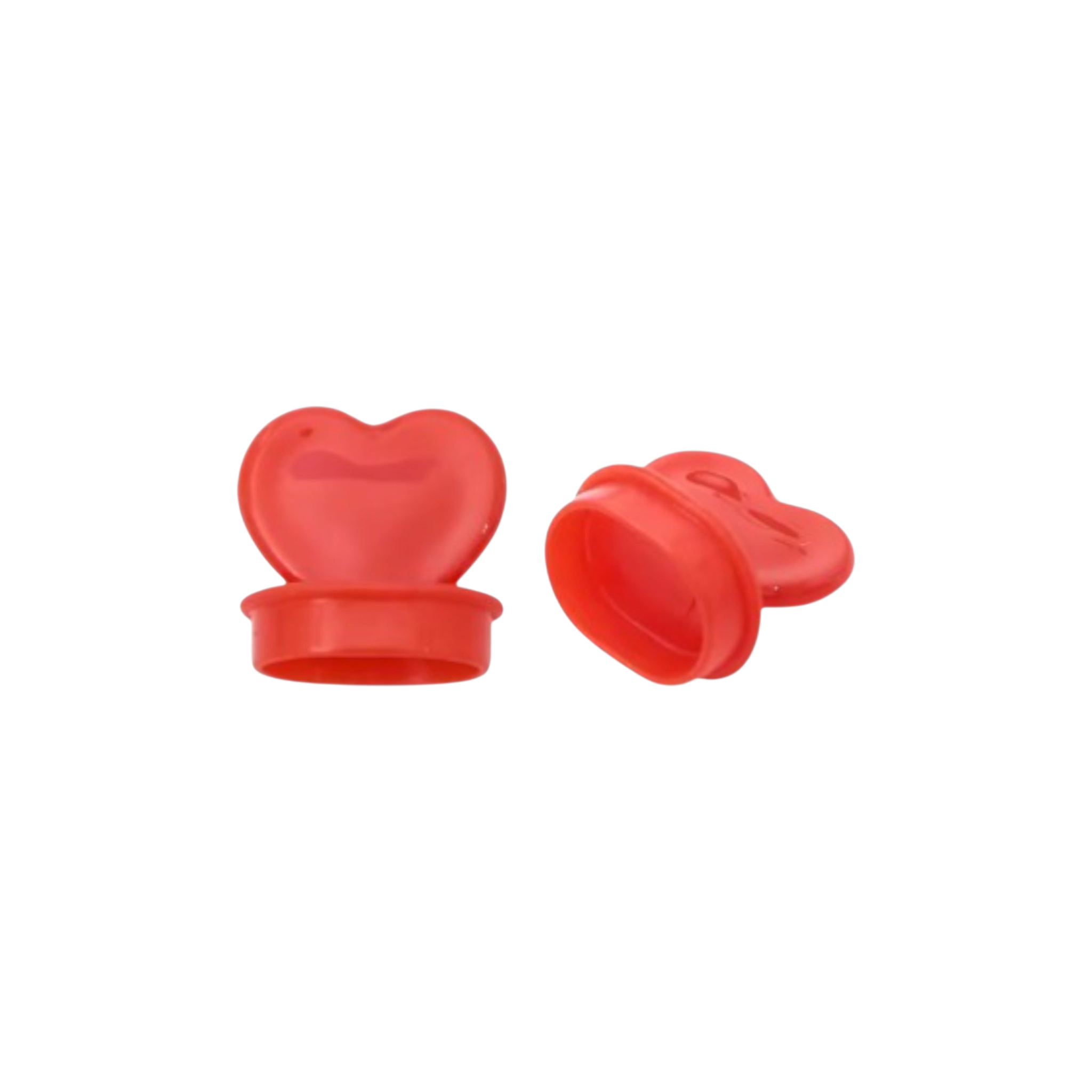 Coffee Cup Lids 90mm Disposable with Red Heart Stoppers 50pack