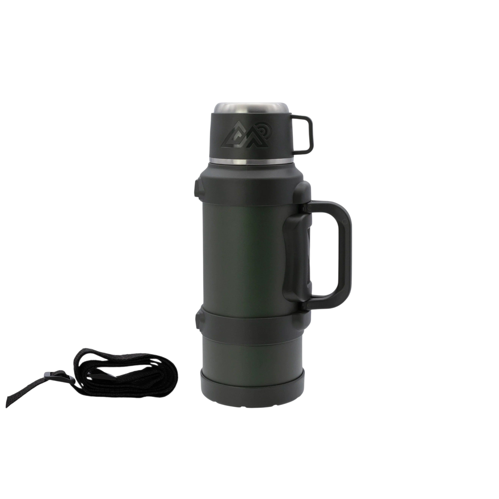 Regent Khaki Green Large Vacuum Flask Stainless Steel With Cup and Lid 2L