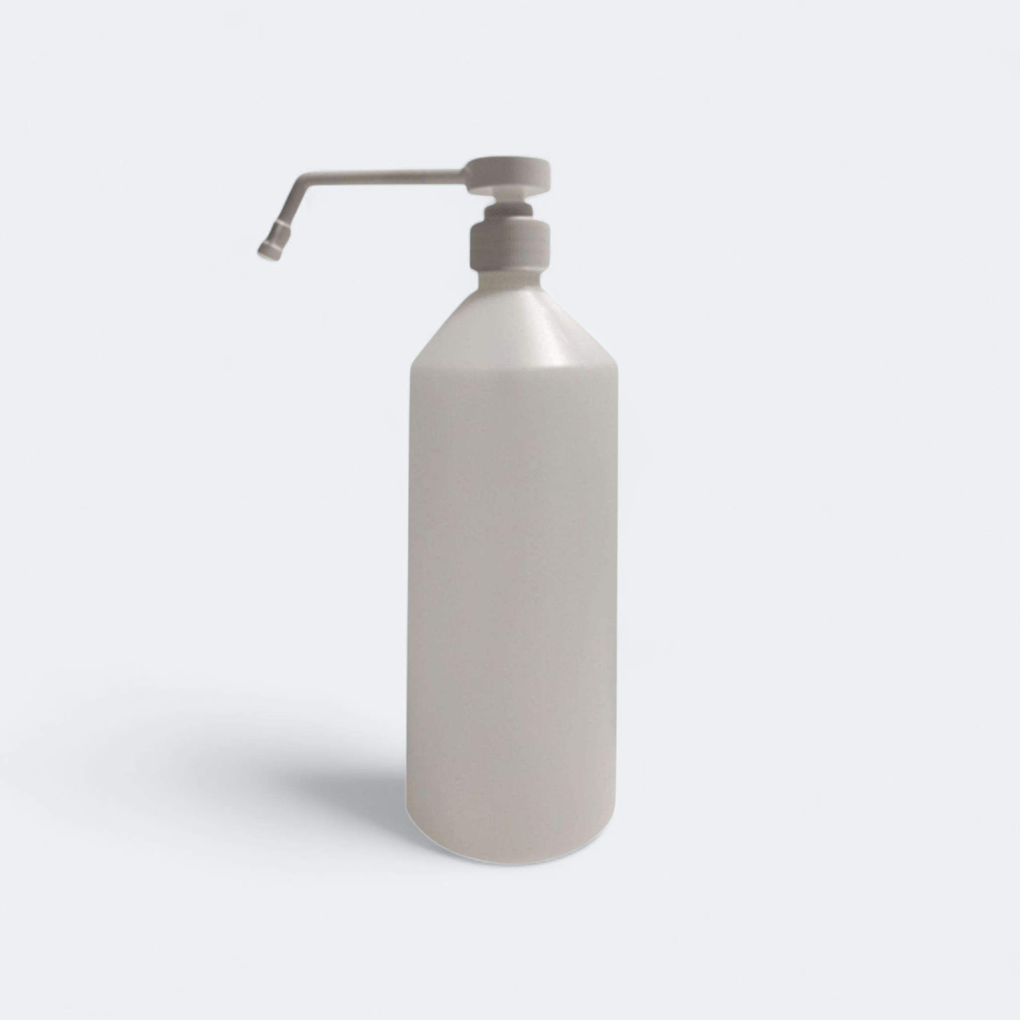 1L Pump Bottle White Longnose Spout