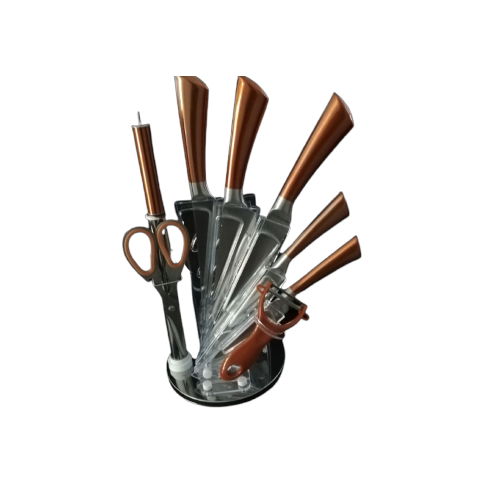 Knife Set 9pc with Acrylic Block Holder Stand CT598