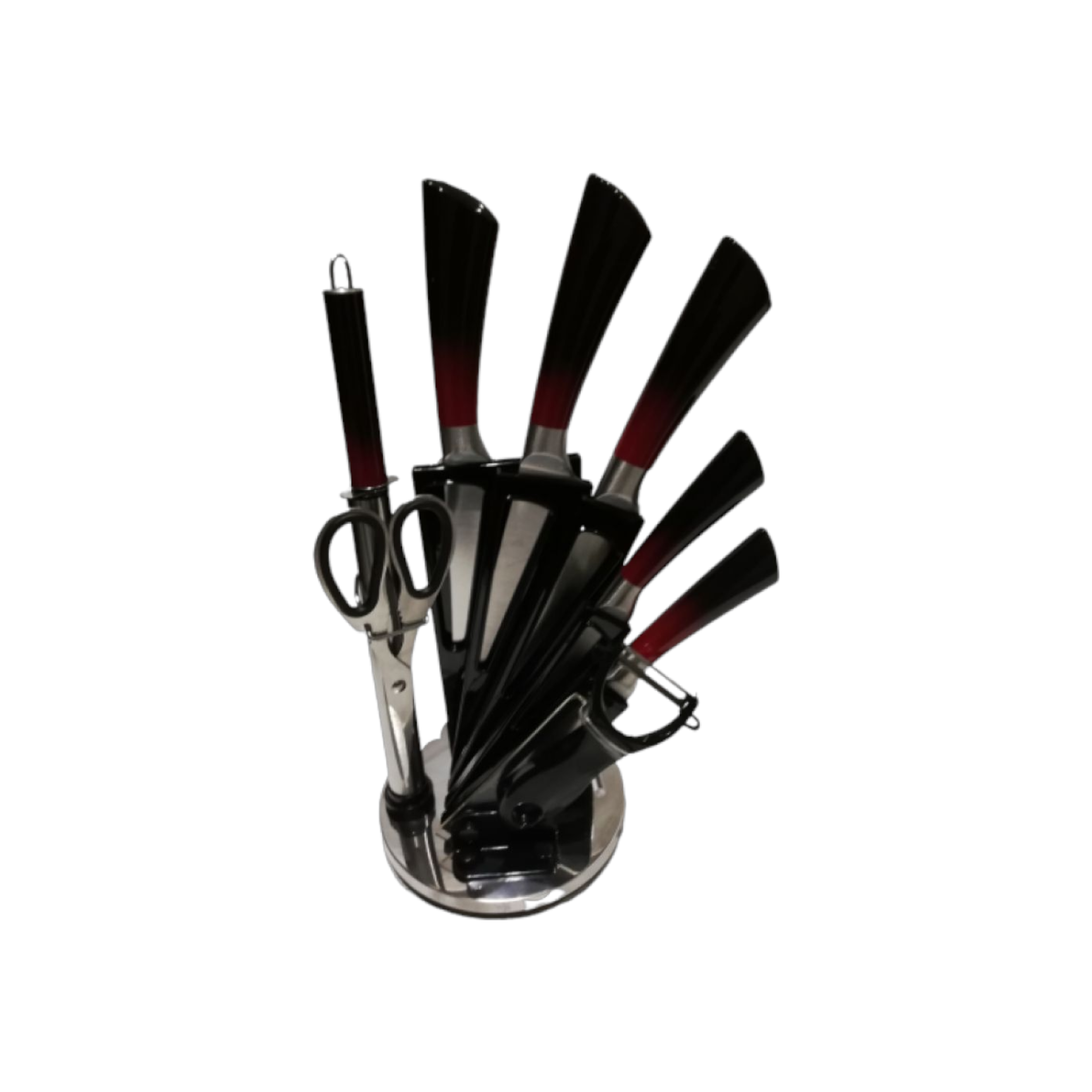 Knife Set 9pc with Acrylic Block Holder Stand CT598