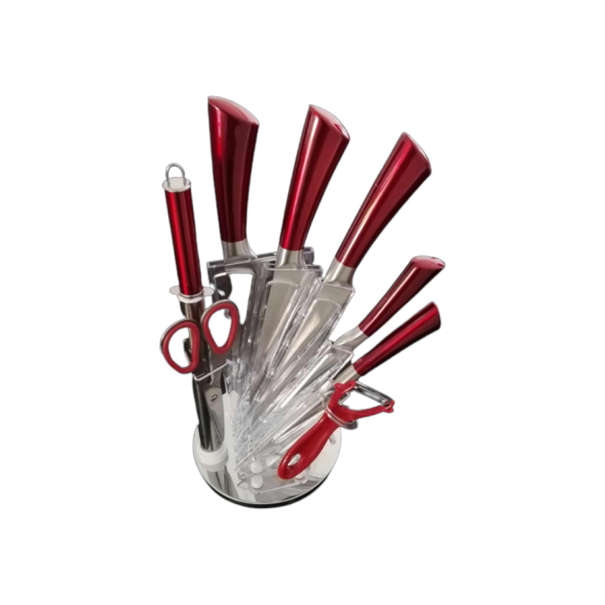 Knife Set 9pc with Acrylic Block Holder Stand CT598