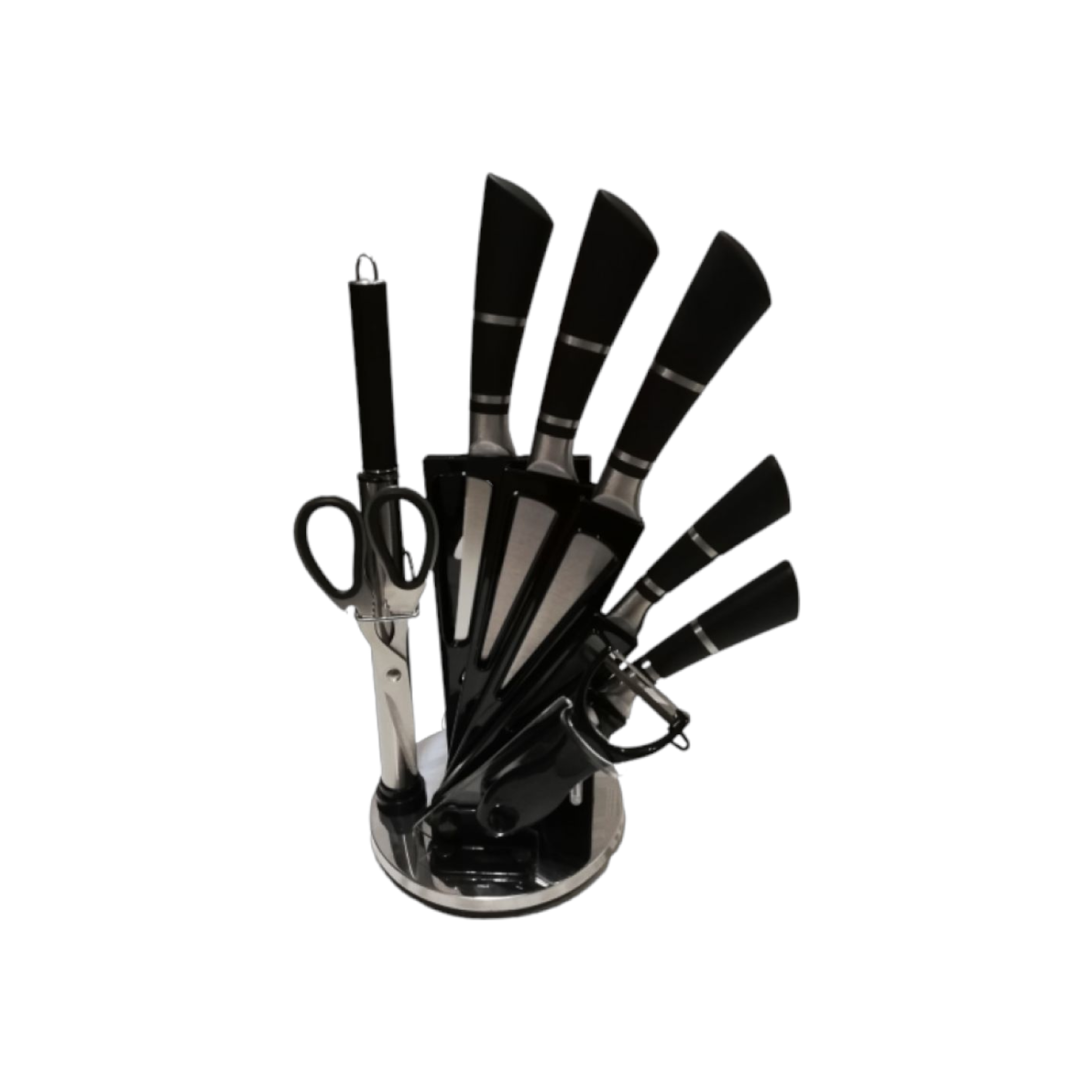 Knife Set 9pc with Acrylic Block Holder Stand CT598