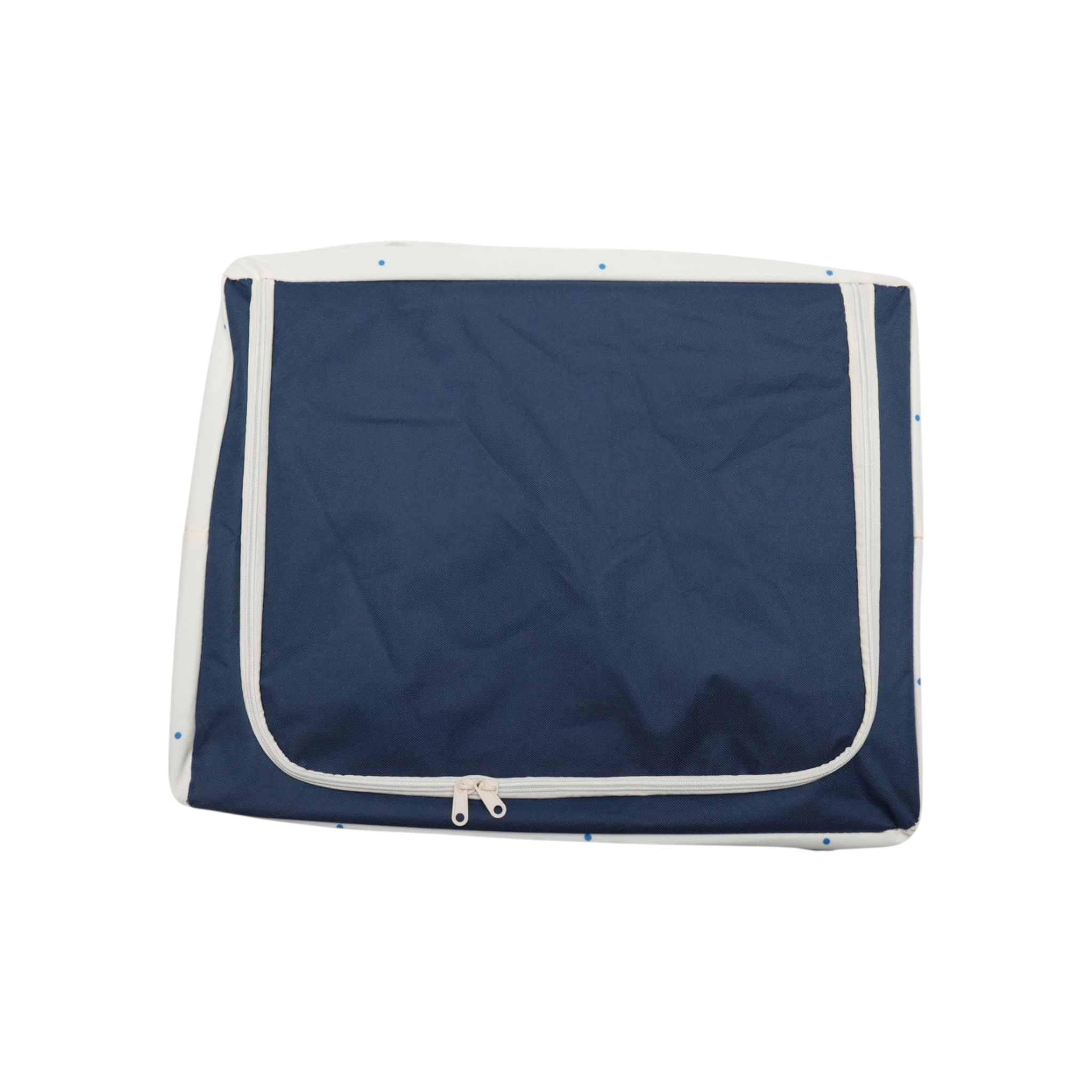 Wardrobe Storage Organiser Box Oxford Material 50x40x33cm Zipper Lid with See-Through Front Panel