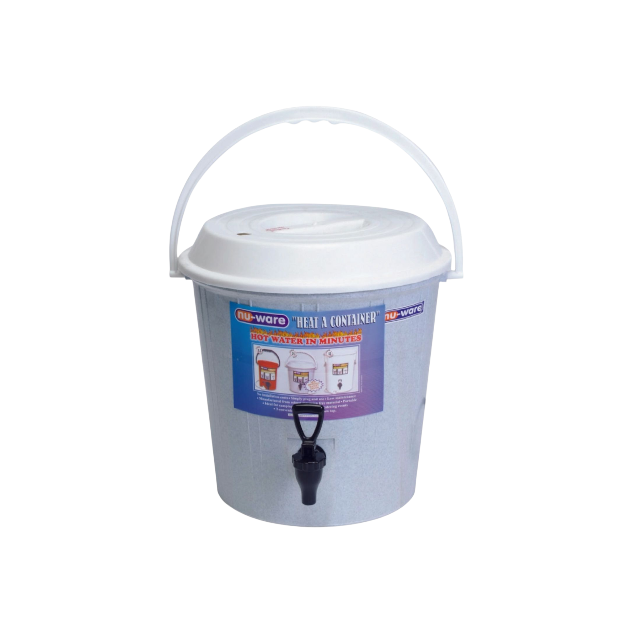 Nu Ware 25L Electric Urn Plastic Container with Tap Lid - Heat-A-Container