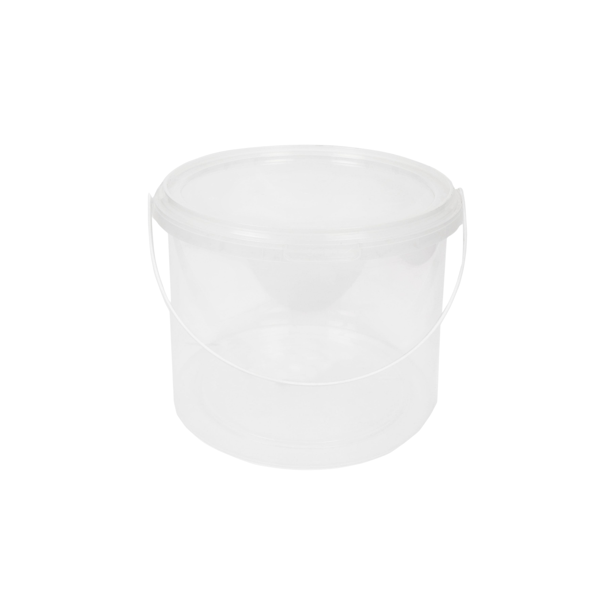 4L Bucket Tamper Proof with Lid - Atchar Container Transparent