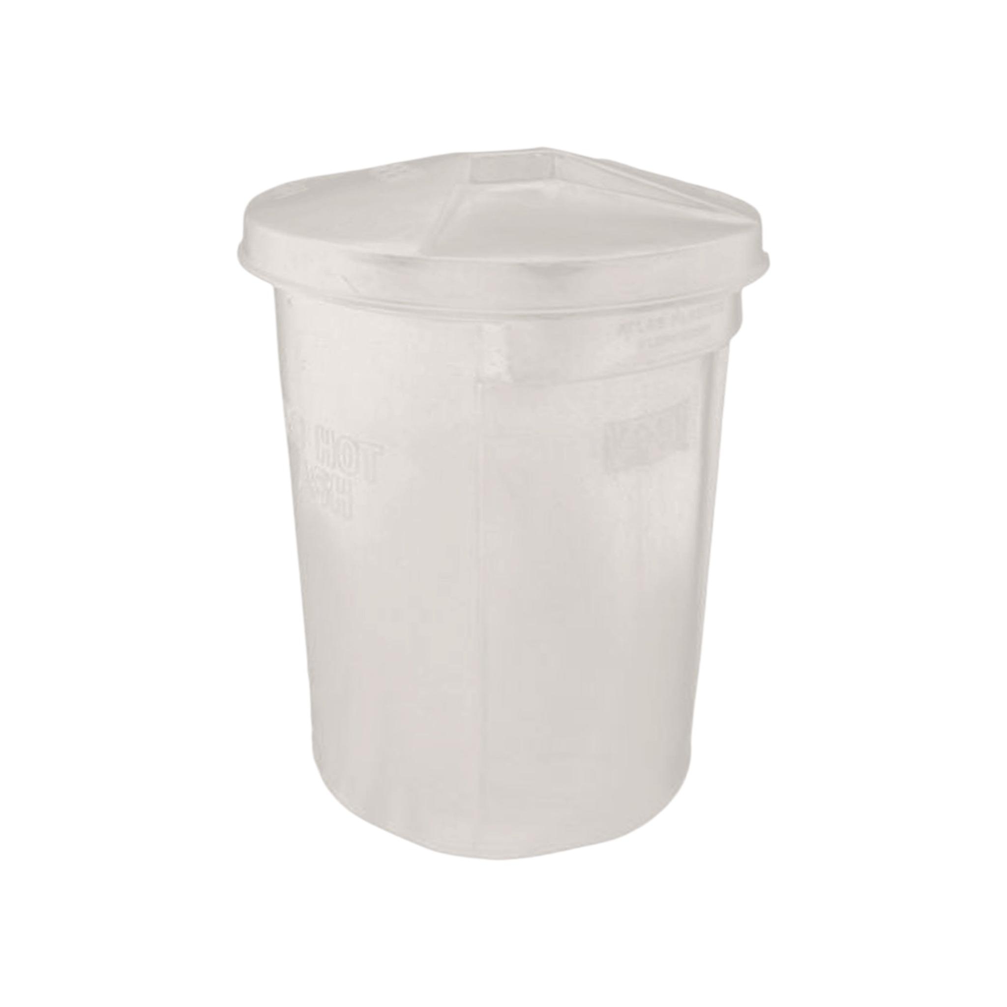 90L Refuse Food Bin White Light Duty with Lid