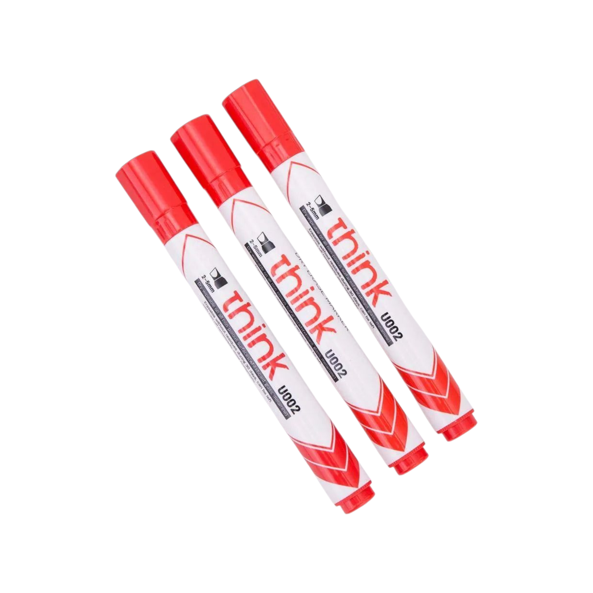 Deli Dry Erase Whiteboard Marker Red Chisel Tip 2.5mm EU00240 1pc