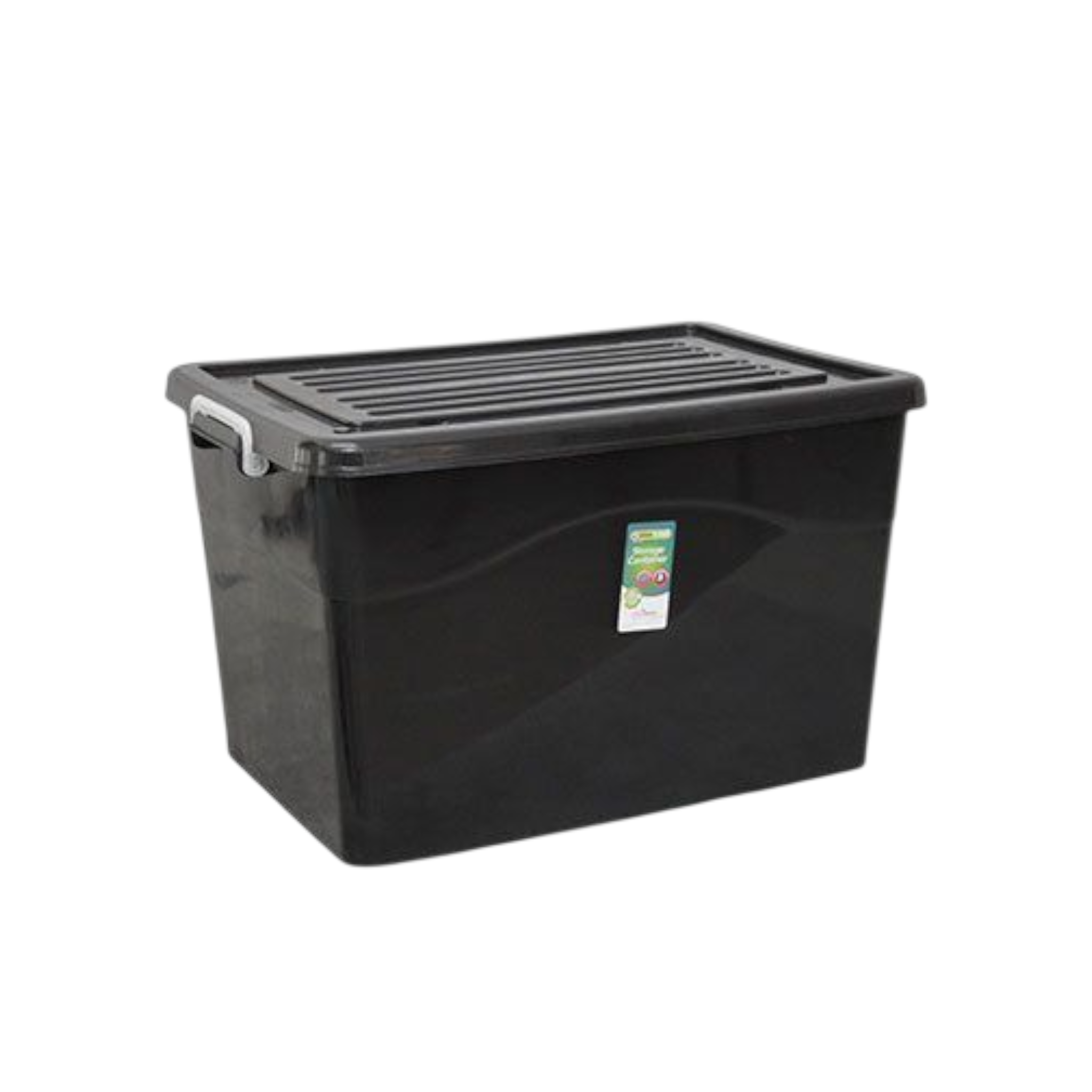 85L Storage Utility Container Box with Clip Lock Lid & Wheels Nu Ware