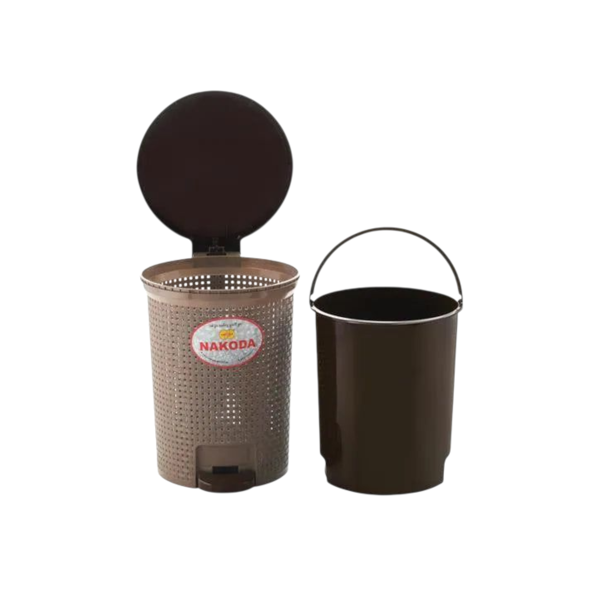 Nakoda Small Waste Pedal Dustbin 1800ml Hazel Nu Ware