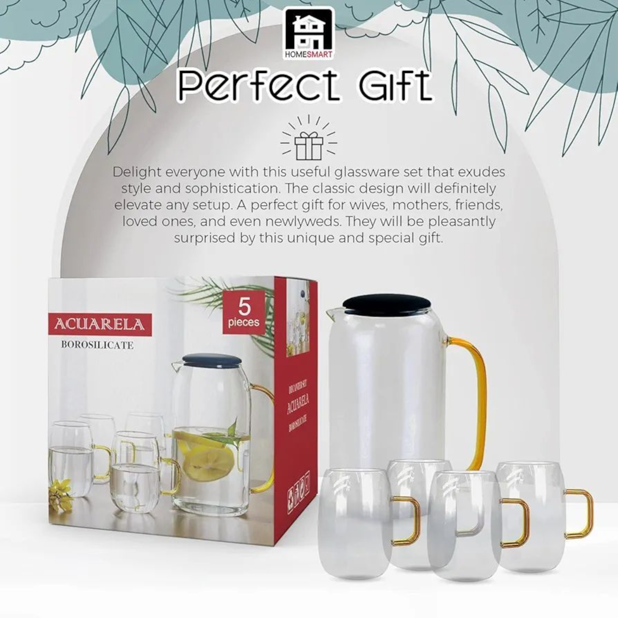 Acuarela Borosilicate Water Set 5pc