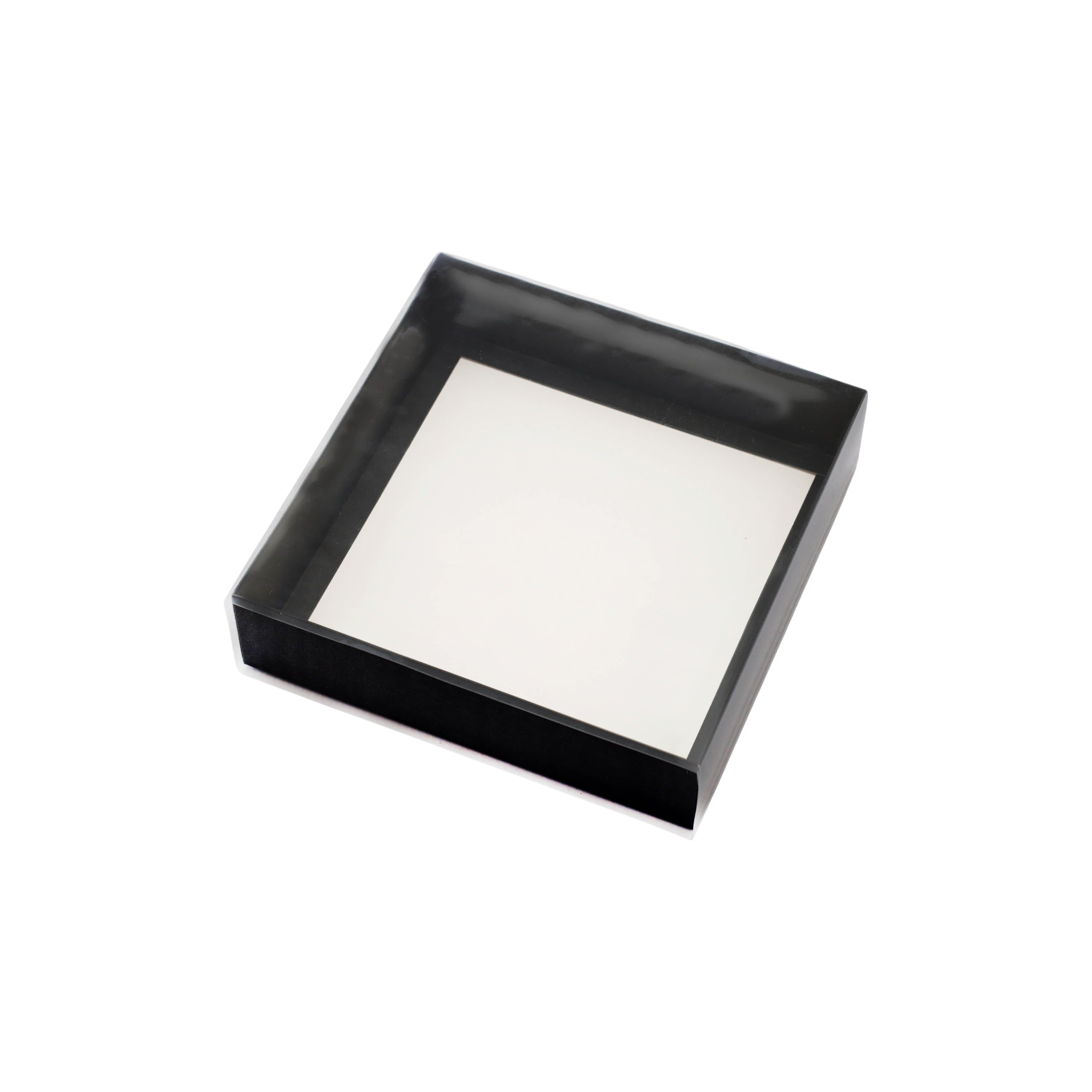 Gift Biscuit Paper Box with PVC Clear Slide Cover 19.9x19.5x5cm