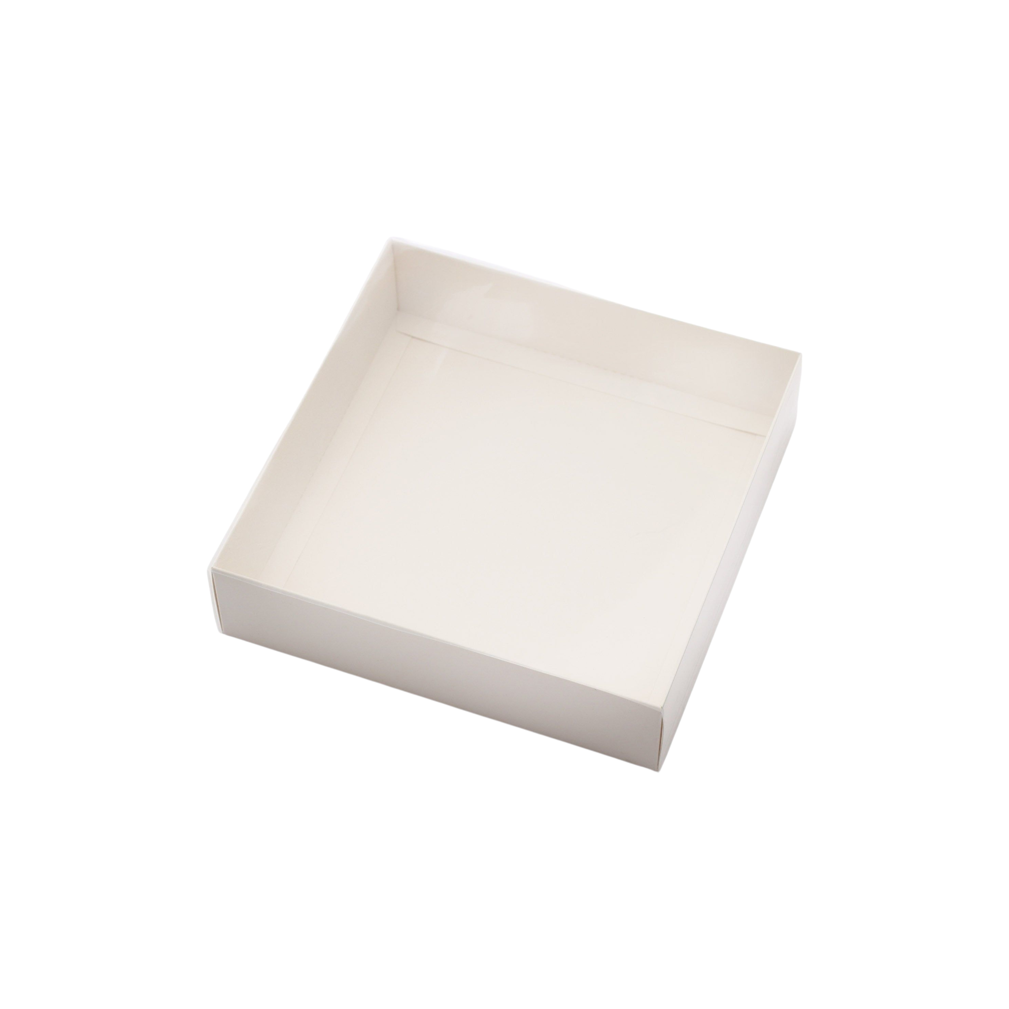 Gift Biscuit Paper Box with PVC Clear Slide Cover 19.9x19.5x5cm