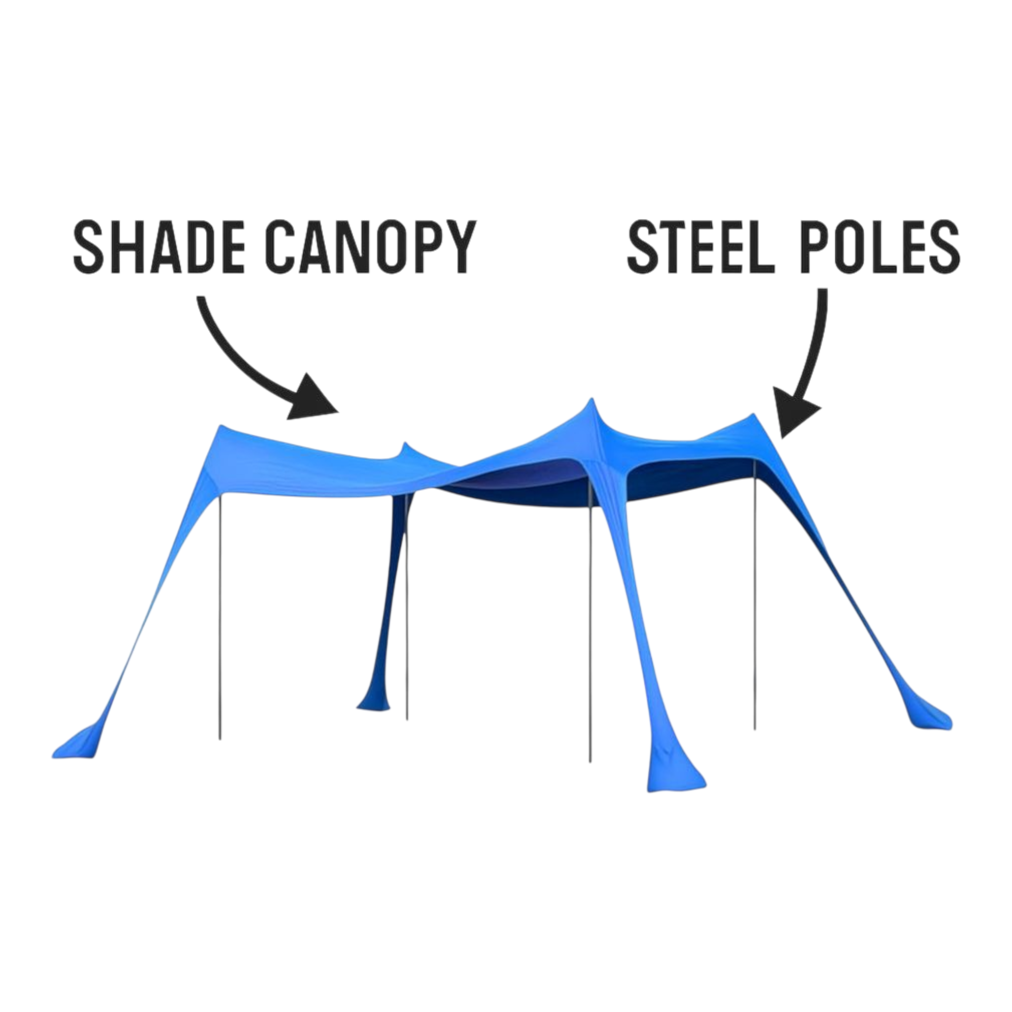 Totai Portable Sun Shelter with Sand Anchors 50/TOT-SS08
