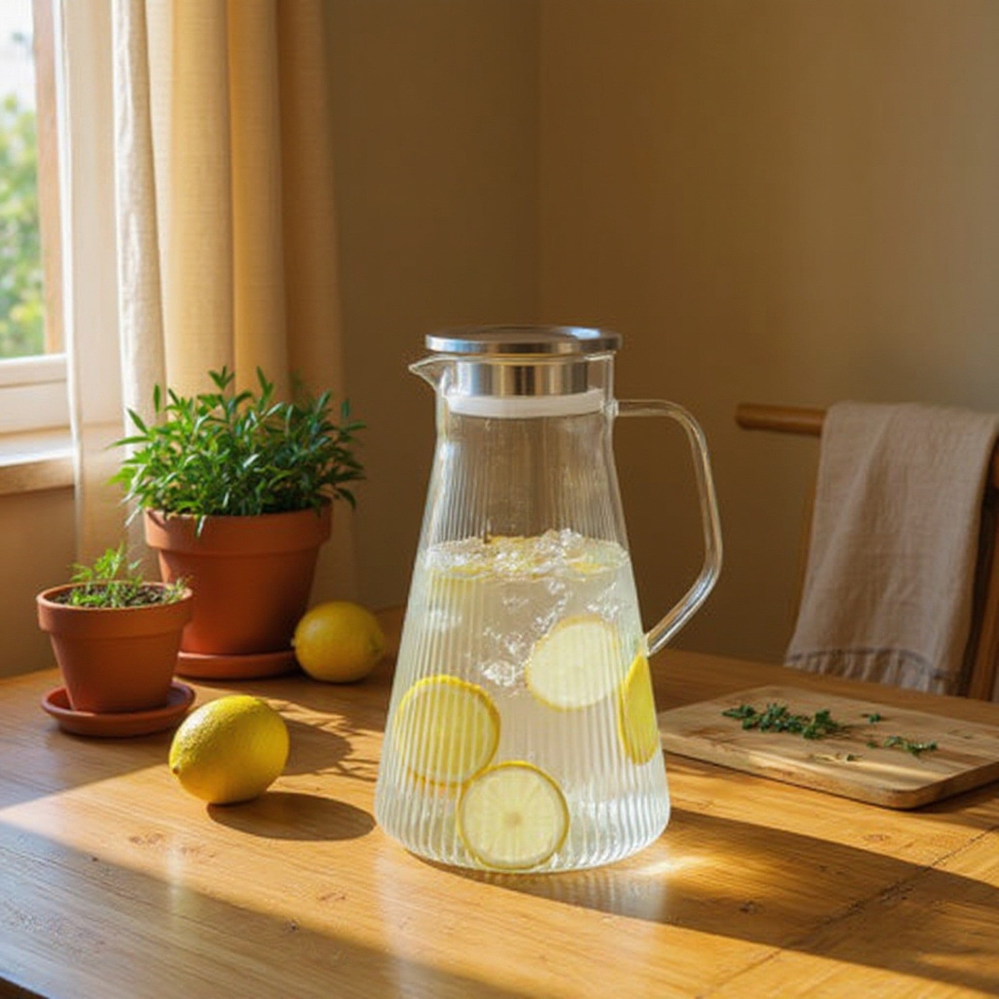 Borosilicate Pitcher Jug 1.8L Single Wall