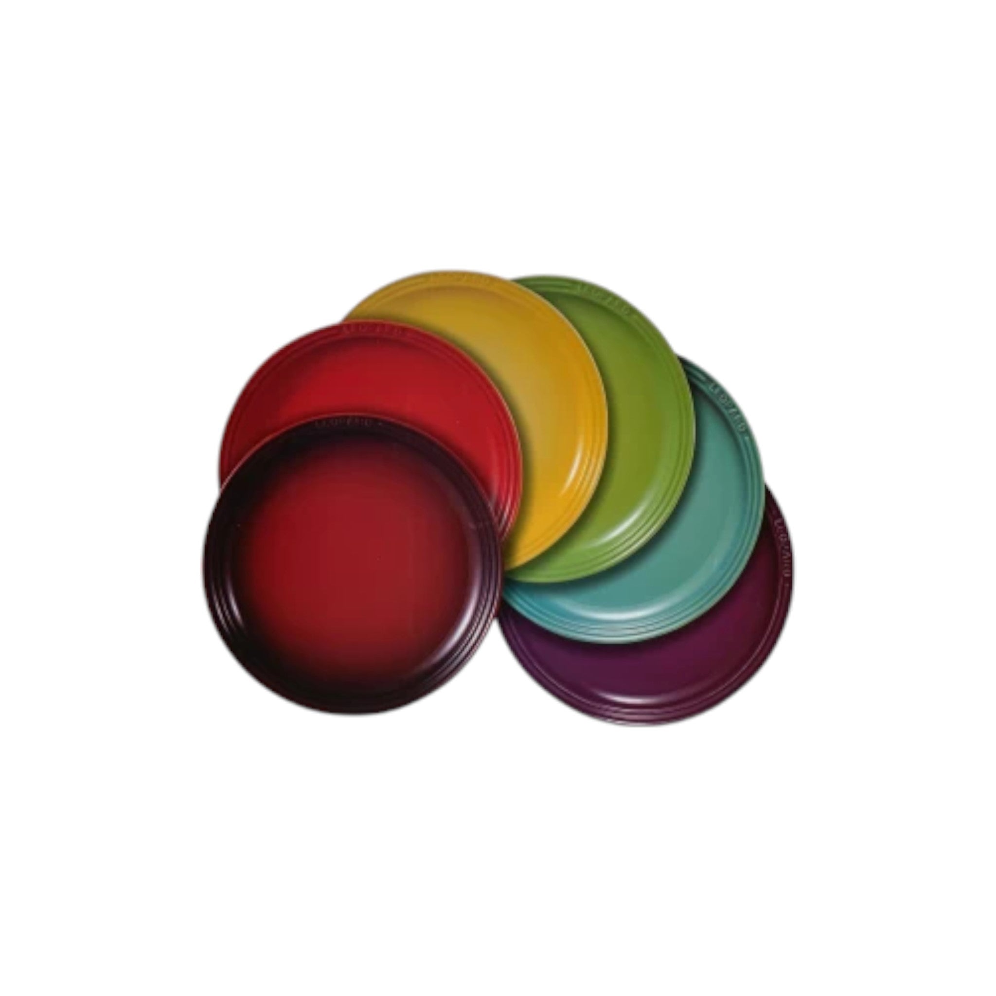 Rainbow Collection Desset Plates 23cm 6pc Set