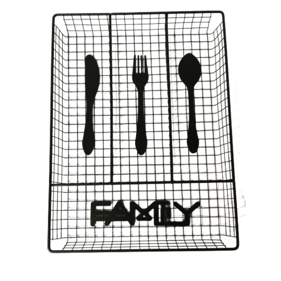 Cutlery Divider 34x25.5x4.5cm 4 Division Black RS79