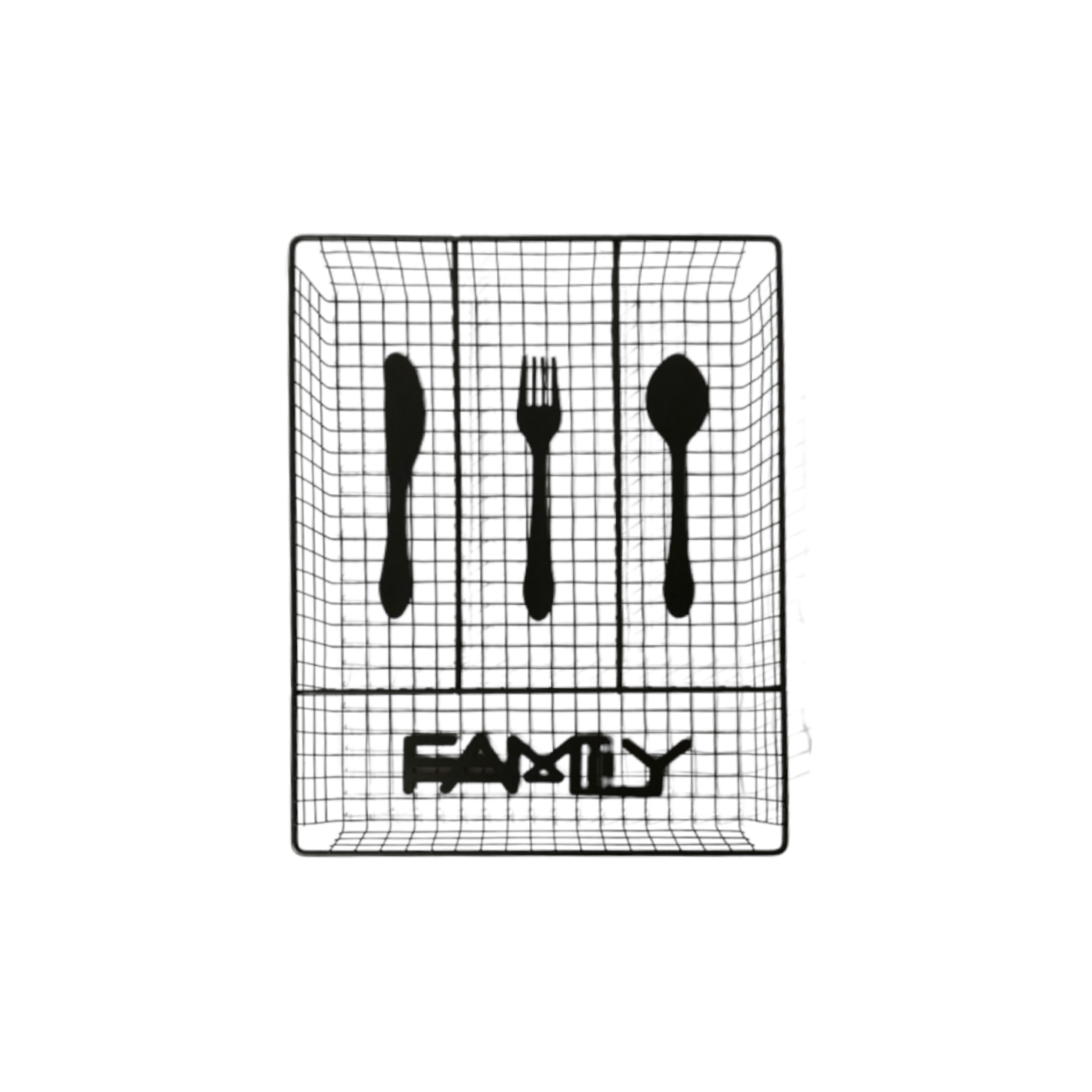Cutlery Divider 34x25.5x4.5cm 4-Division Black RS79