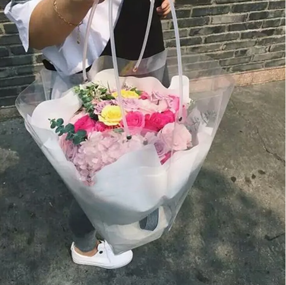 PVC Gift Florist Bag PP Frosted with Handle