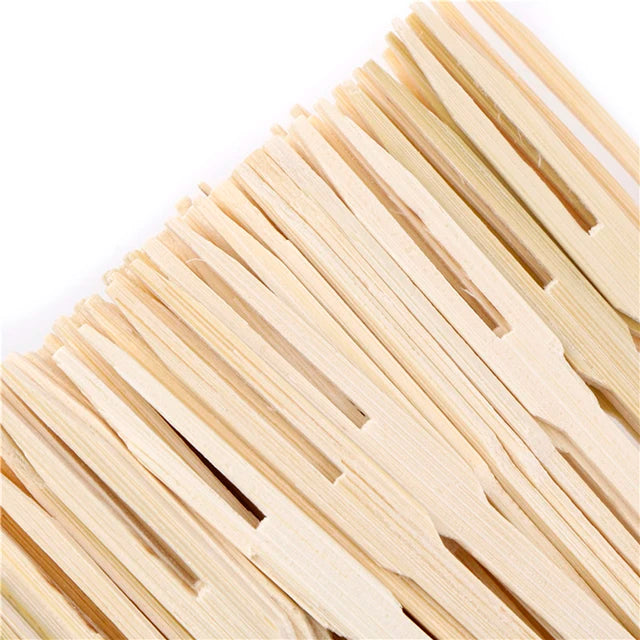 Disposable Bamboo Cocktail Forks 50pcs