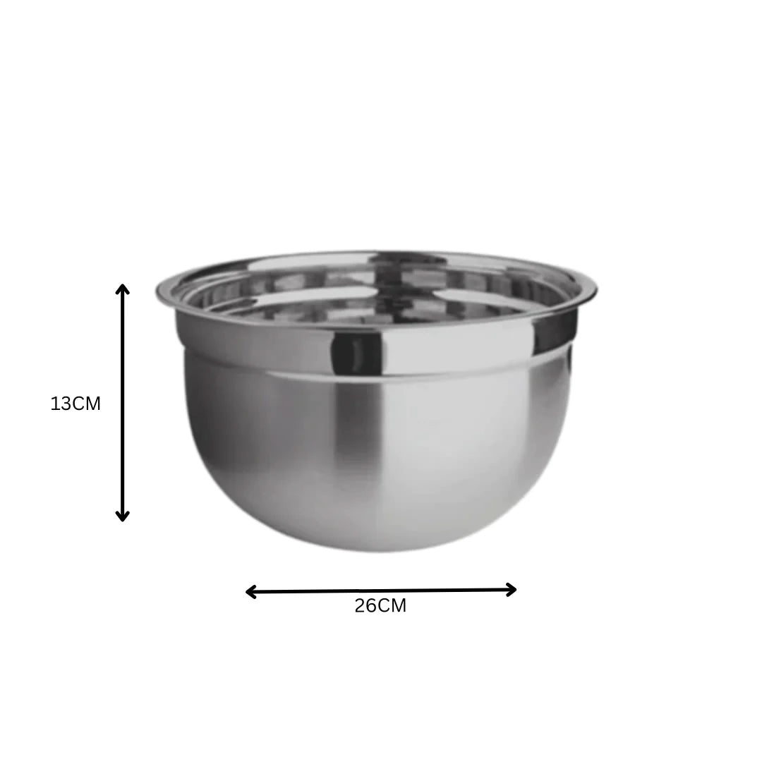 Stainless Steel Round German Bowl 26cm SGN1456