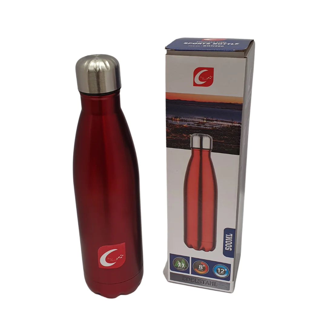 Sports Flask 500ml Bottle Red SGN280