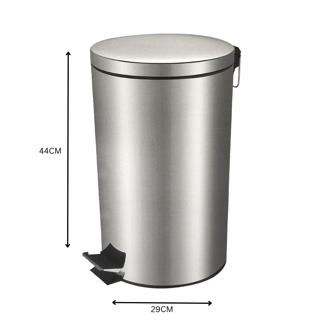 Office Pedal Dustbin 20L Stainless Steel SGN316