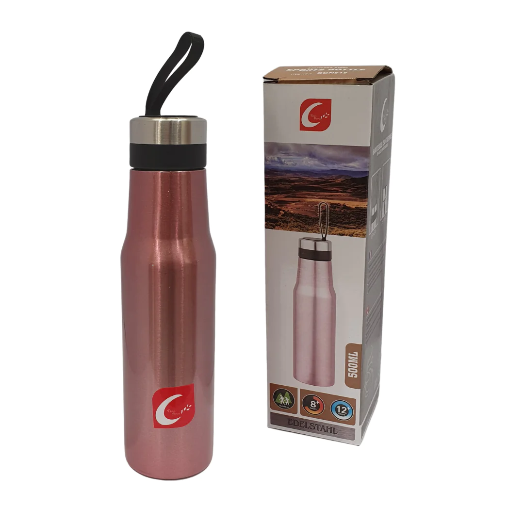 Sports Flask 500ml with Hook Rose Gold SGN515